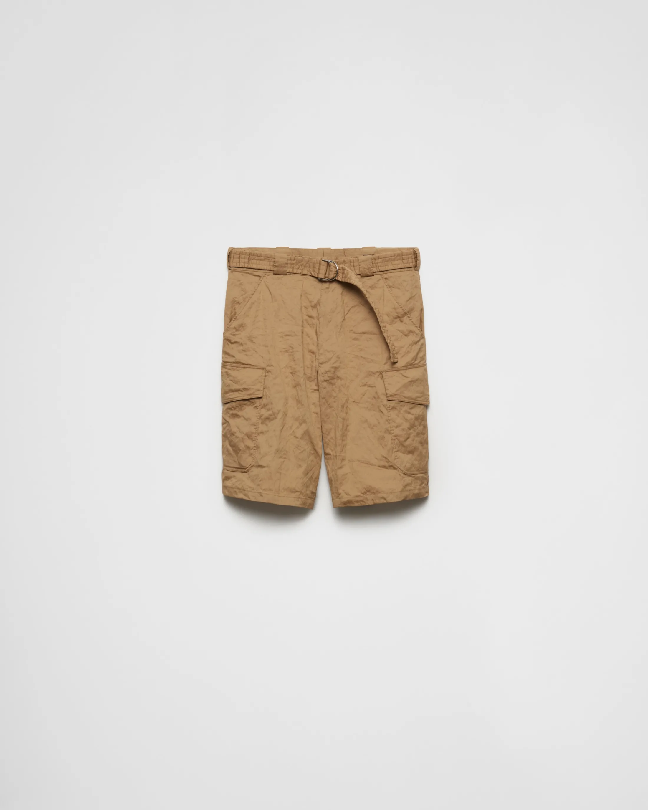 Prada Stretch cotton Bermudas Khaki New