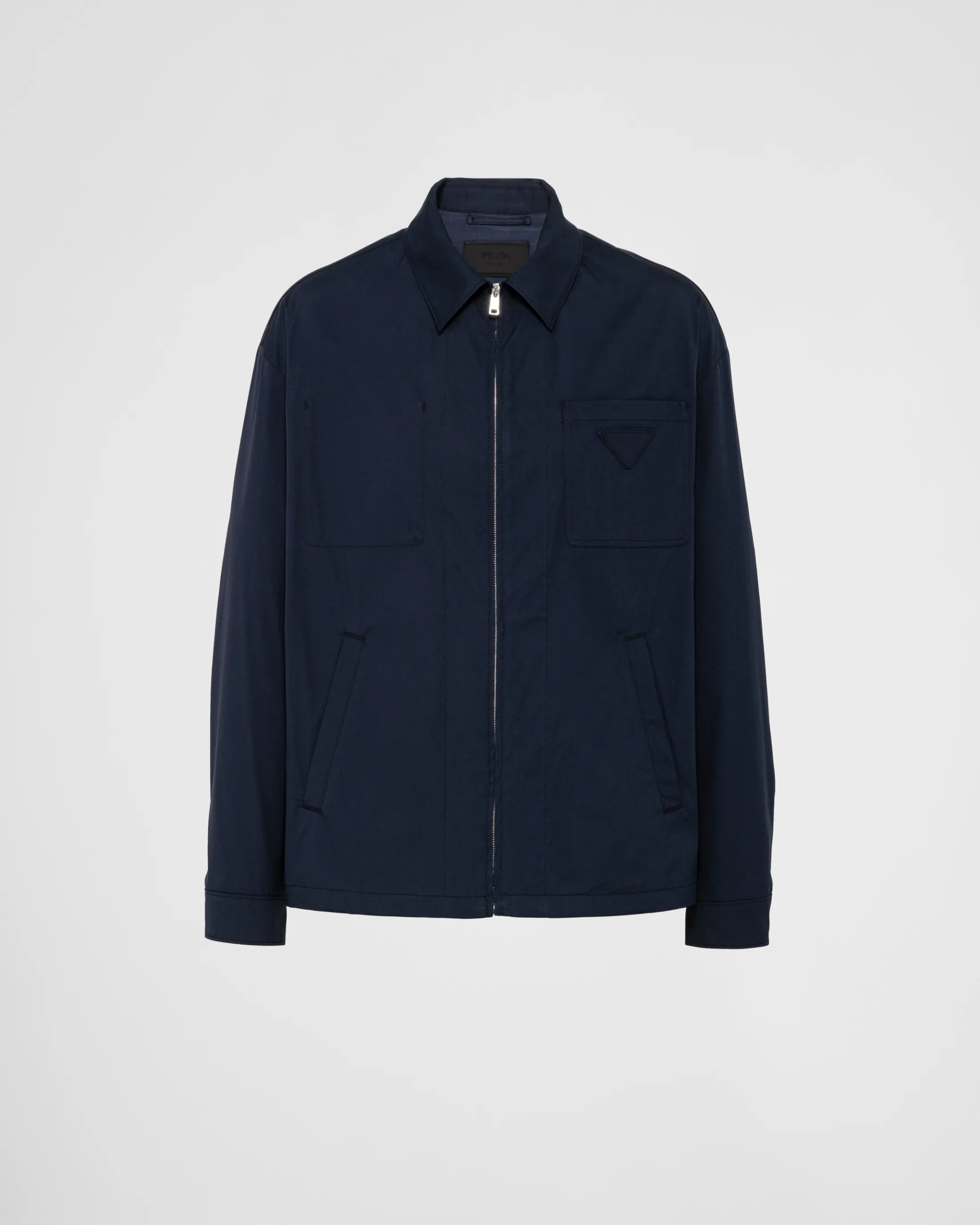 Prada Stretch cotton blouson jacket Blue Shop