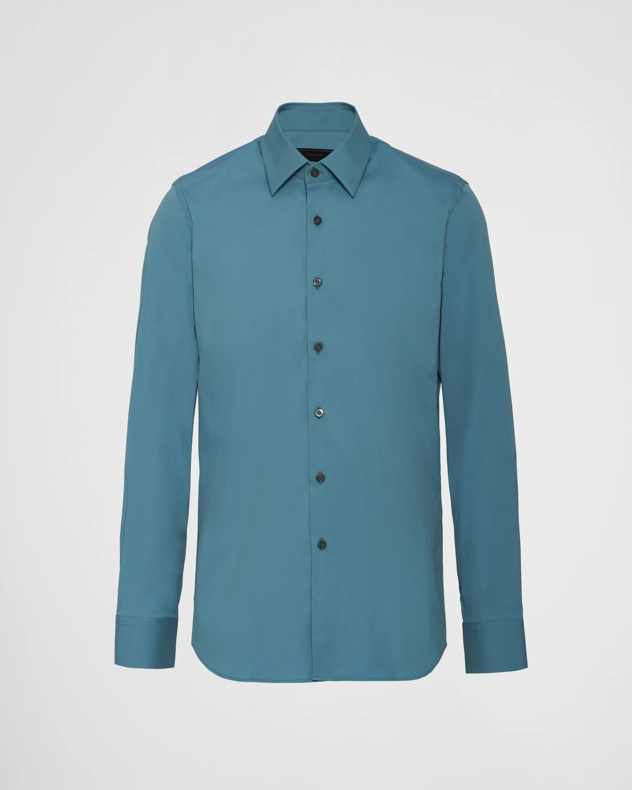 Prada Stretch cotton shirt Astralblue Cheap