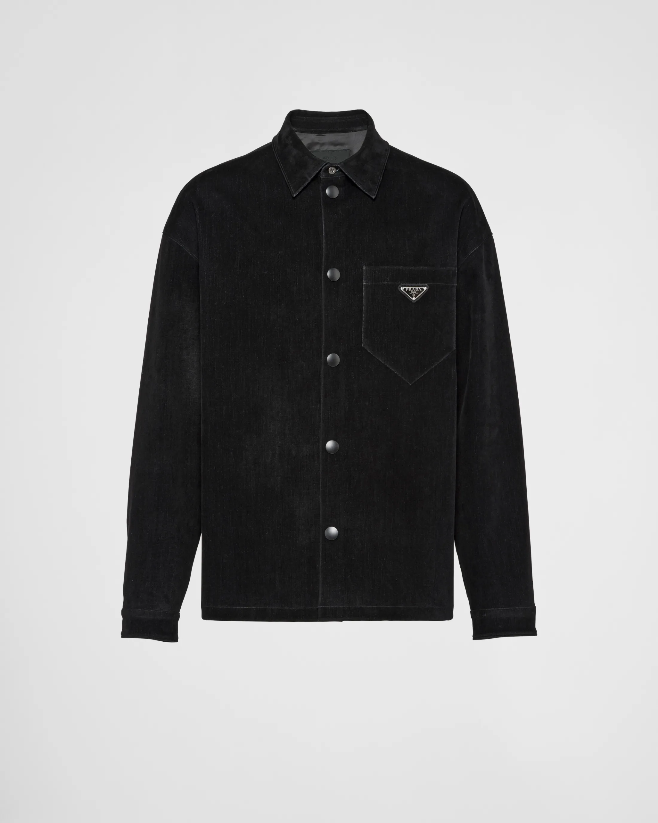 Prada Stretch cotton shirt Black New