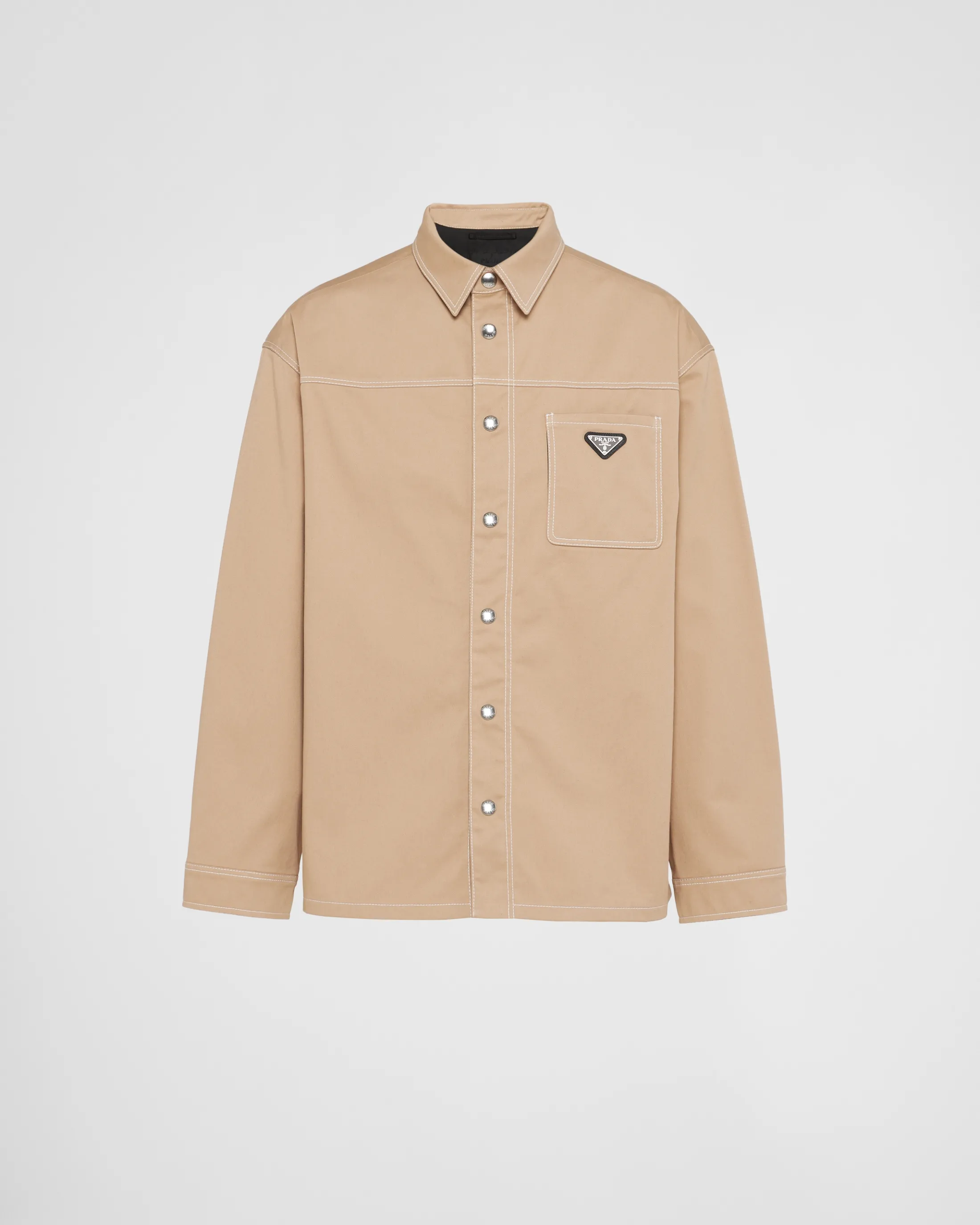 Prada Stretch cotton shirt Khaki Clearance