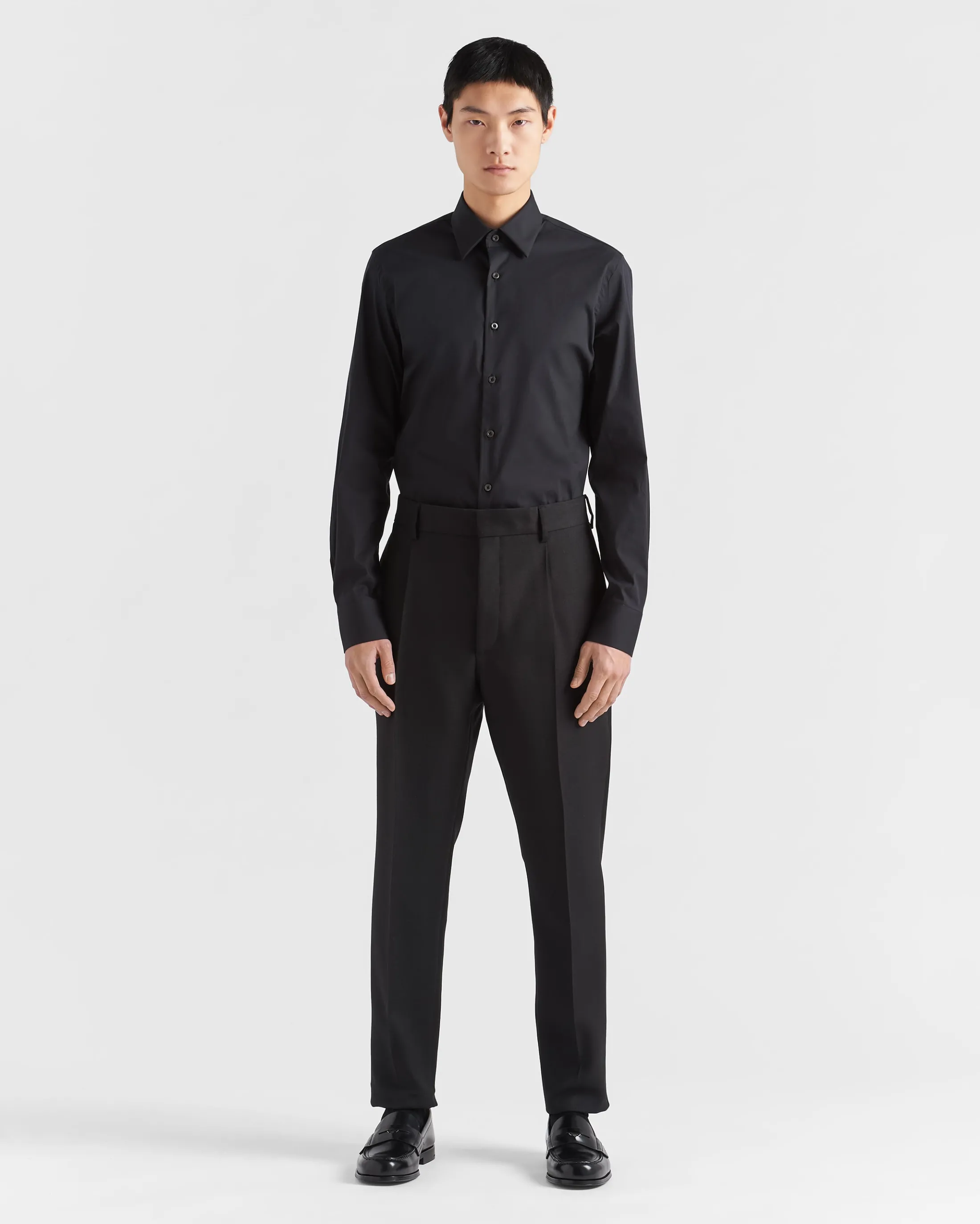 Prada Stretch cotton shirt Black Hot