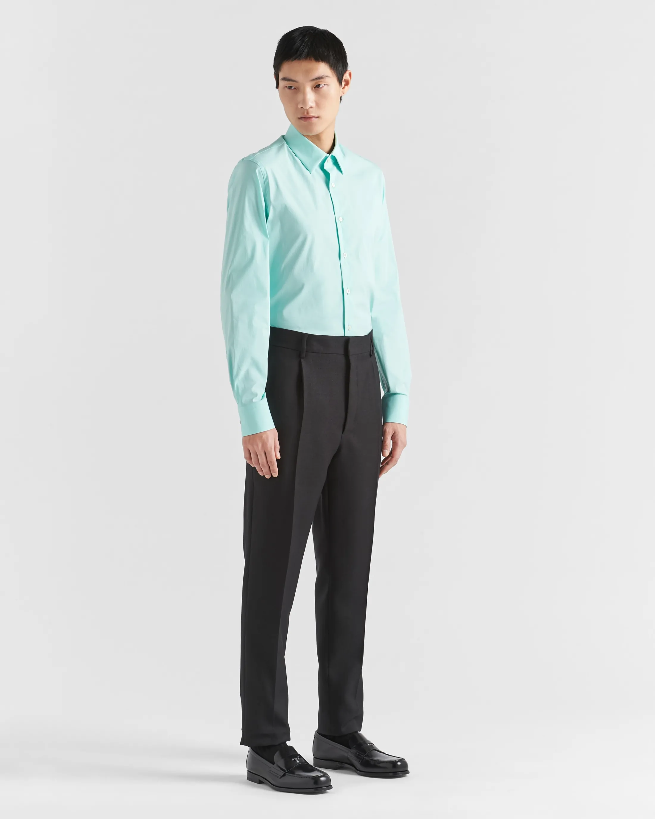 Prada Stretch cotton shirt Chlorophyllgreen Fashion