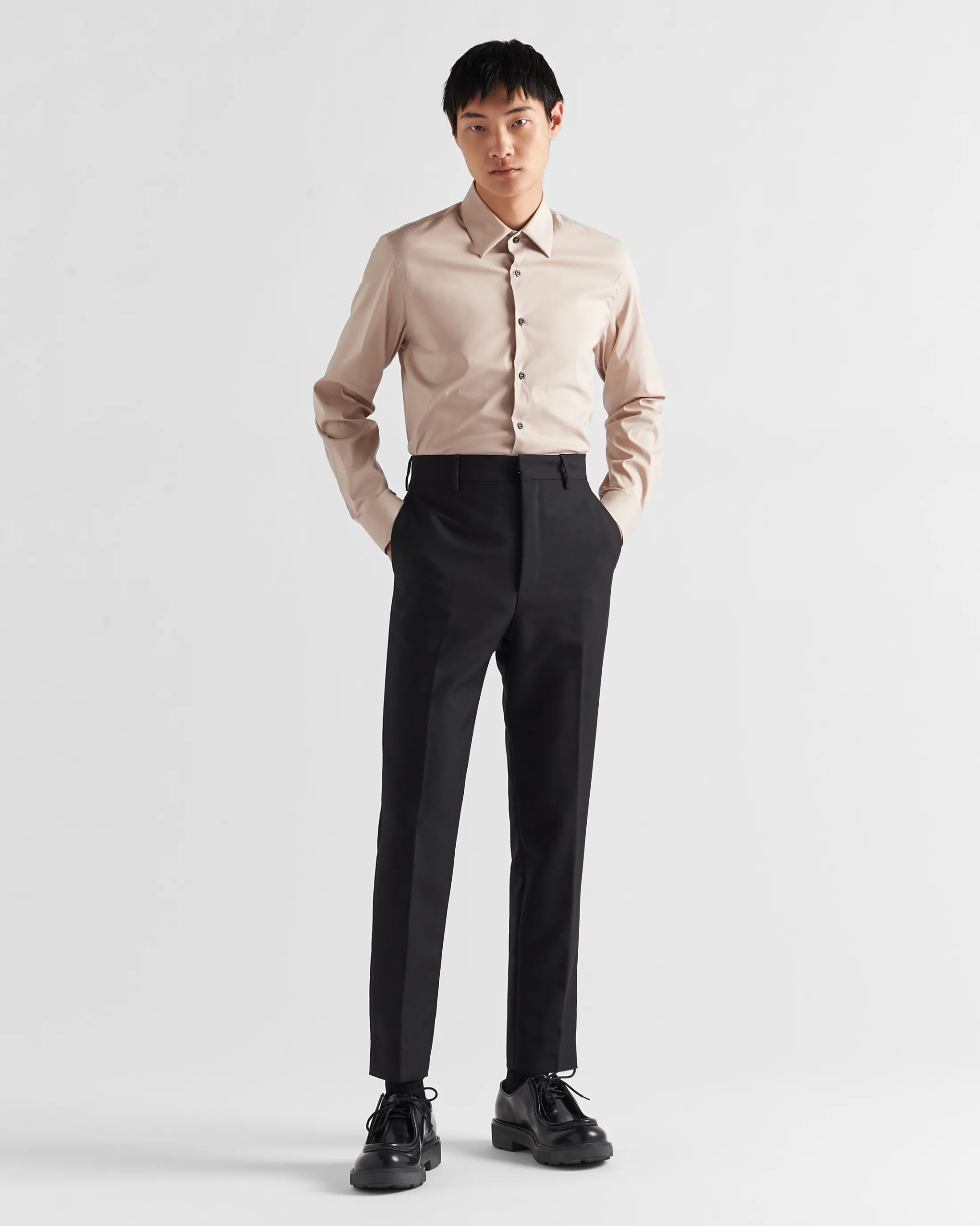 Prada Stretch cotton shirt Cameo Clearance