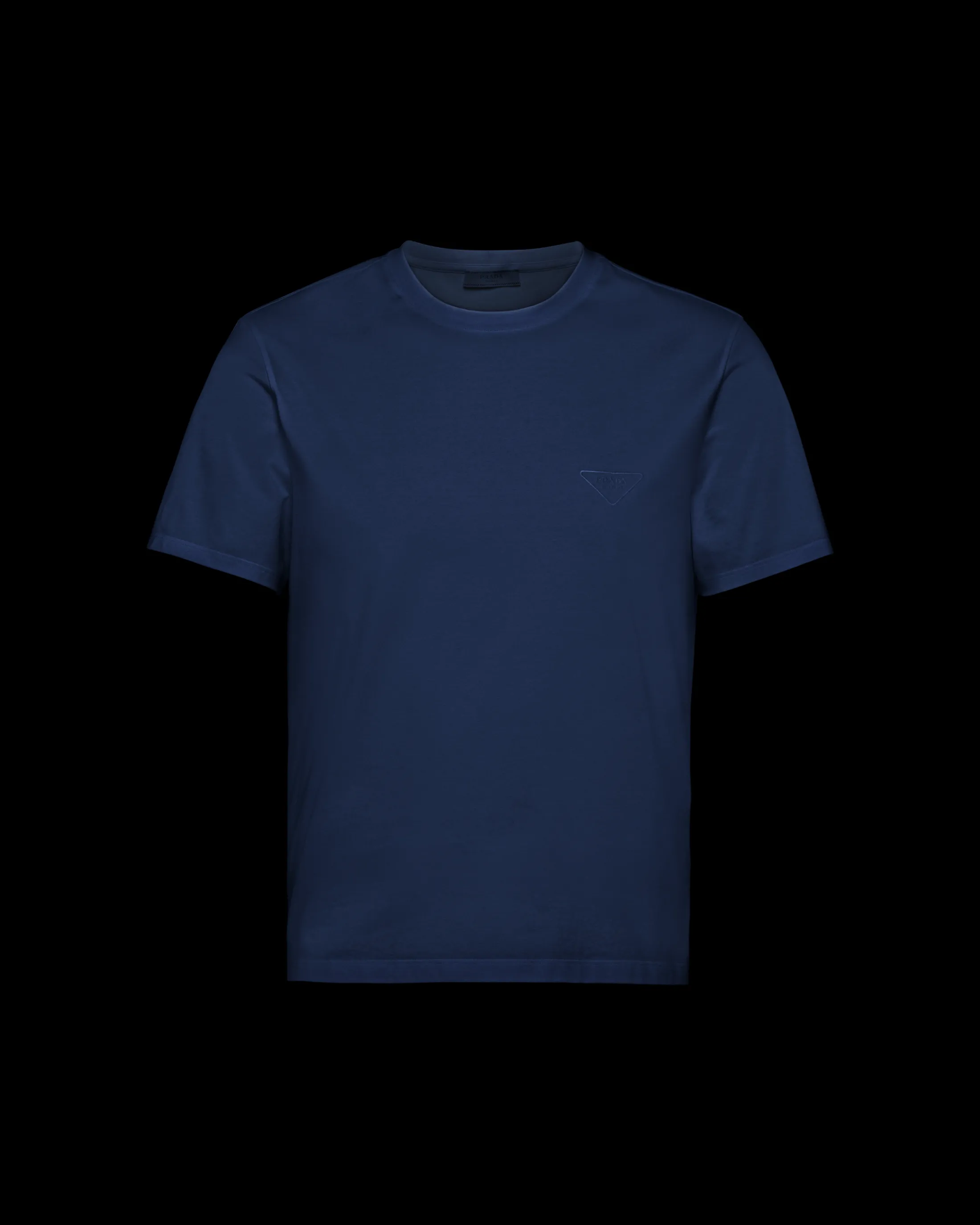 Prada Stretch cotton T-shirt Navy Sale