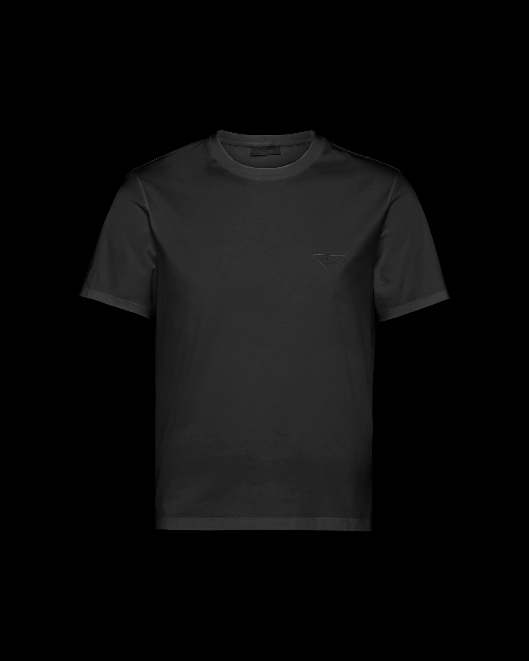 Prada Stretch cotton T-shirt Black Discount