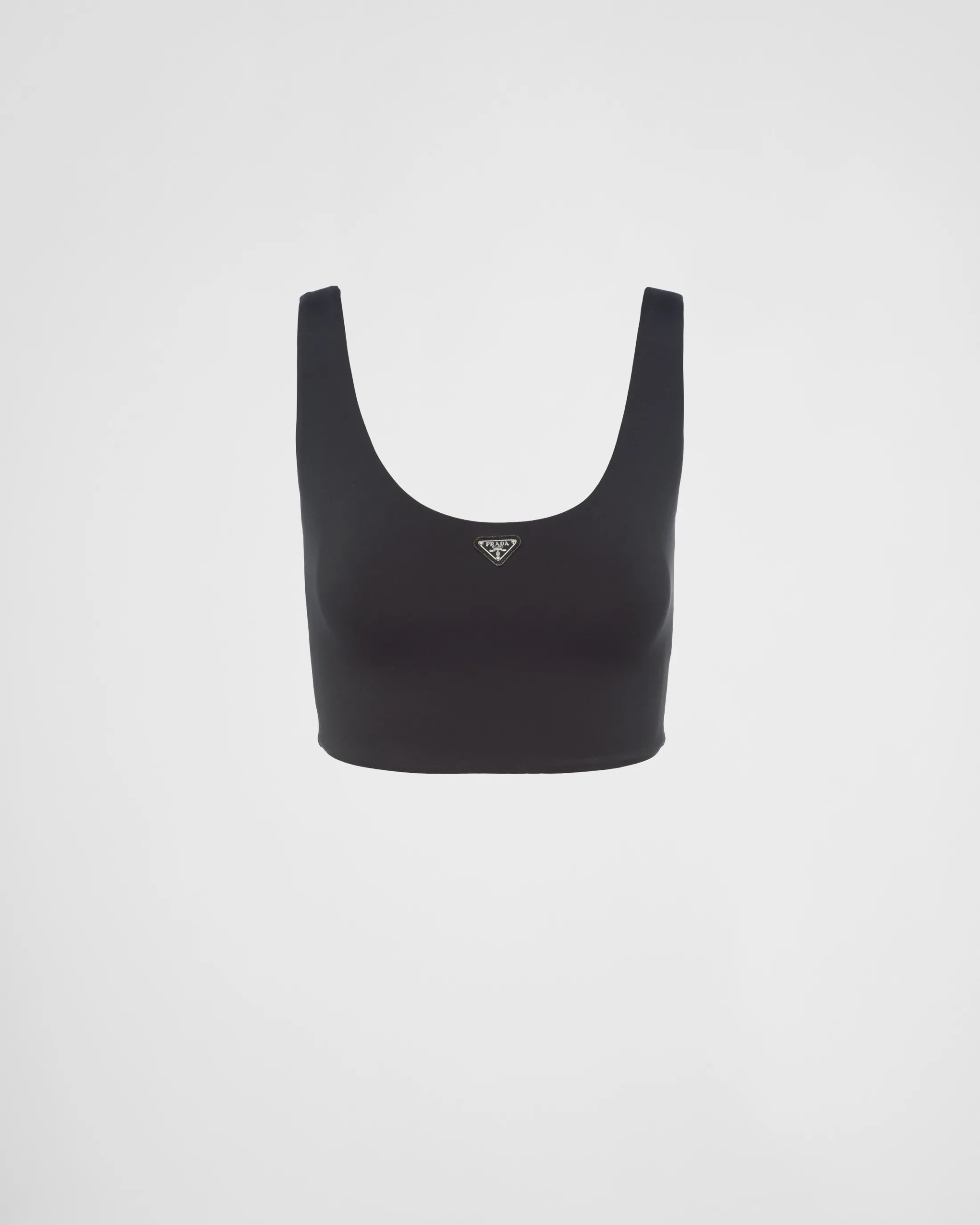 Prada Stretch jersey top Black Cheap