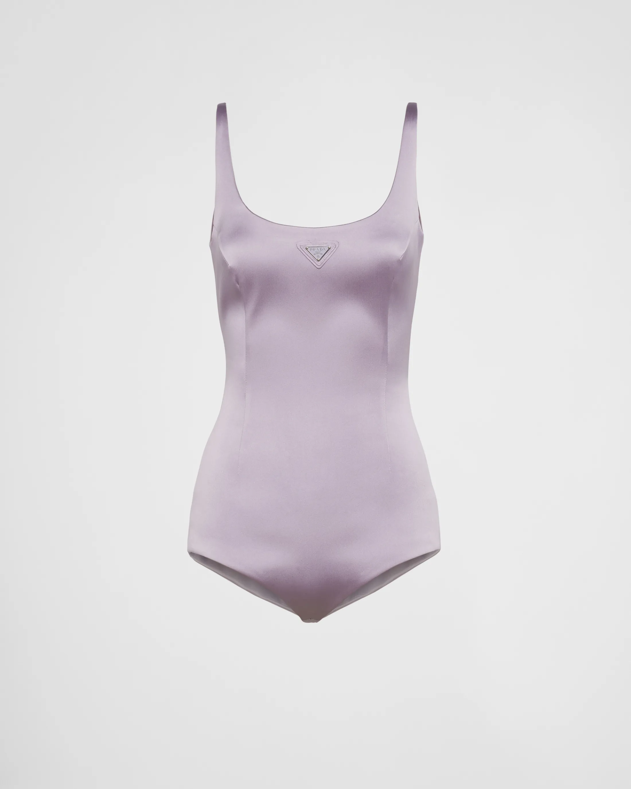 Prada Stretch satin bodysuit Wisteria New