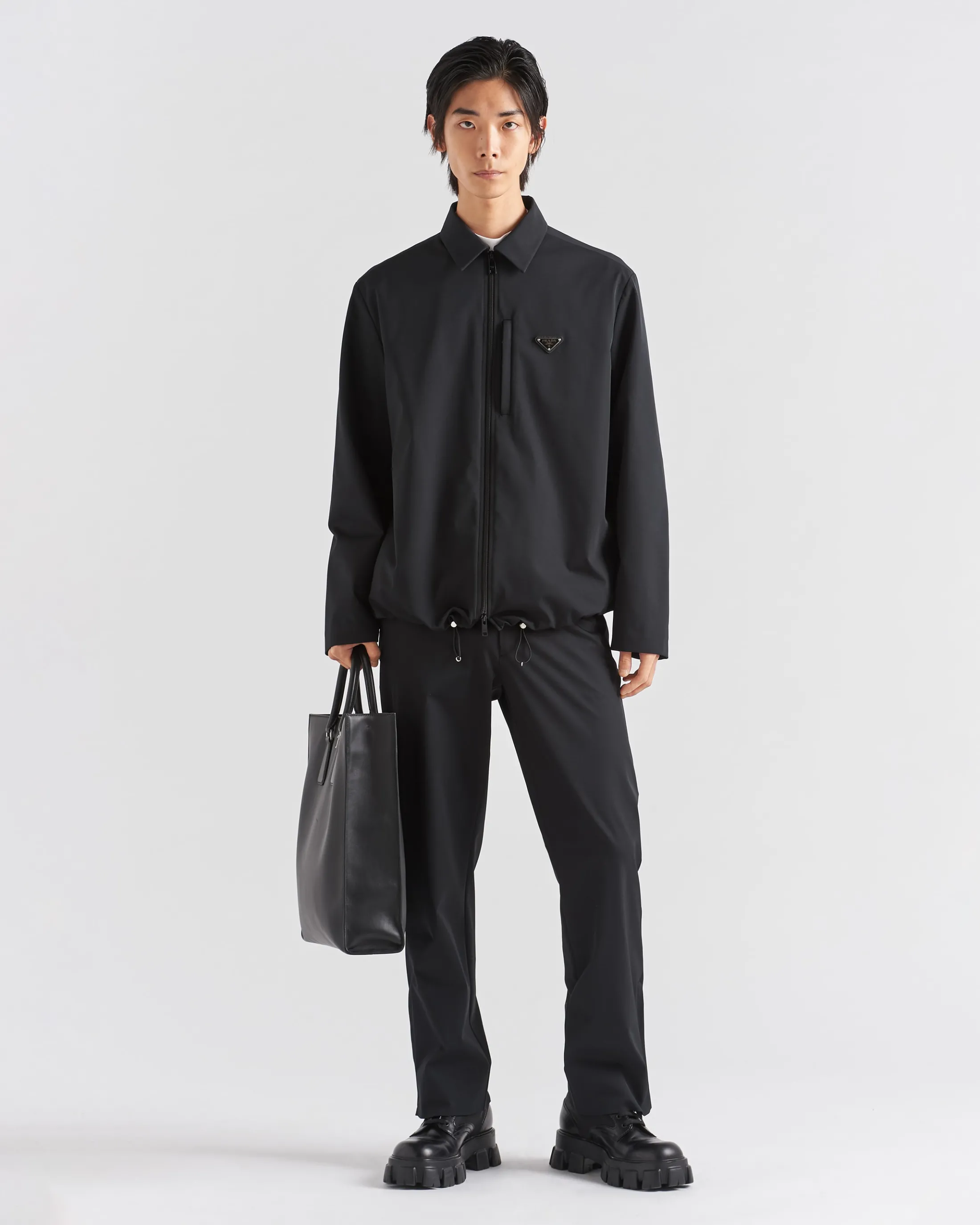 Prada Stretch technical fabric pants Black Best