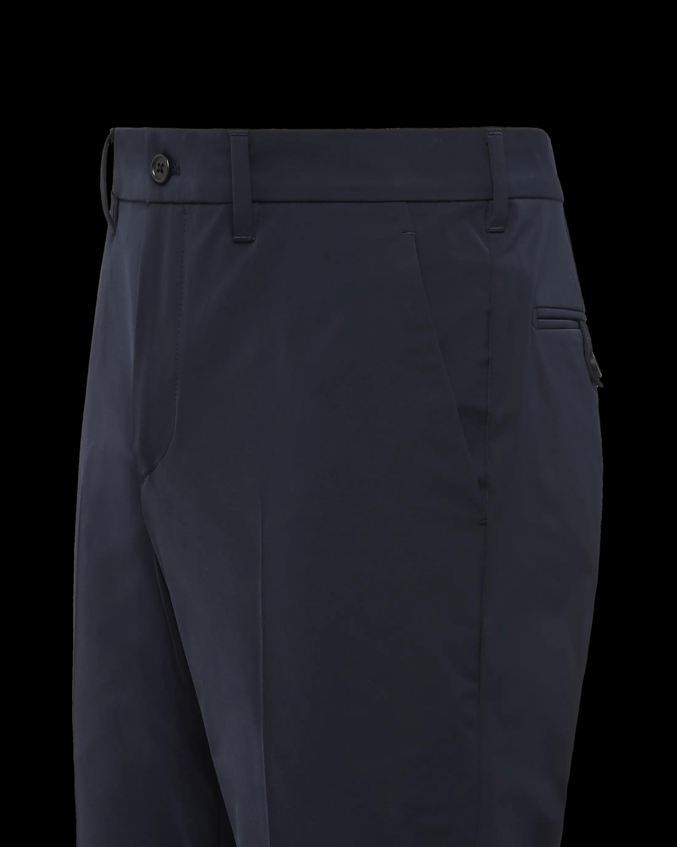 Prada Stretch technical fabric trousers Navy New