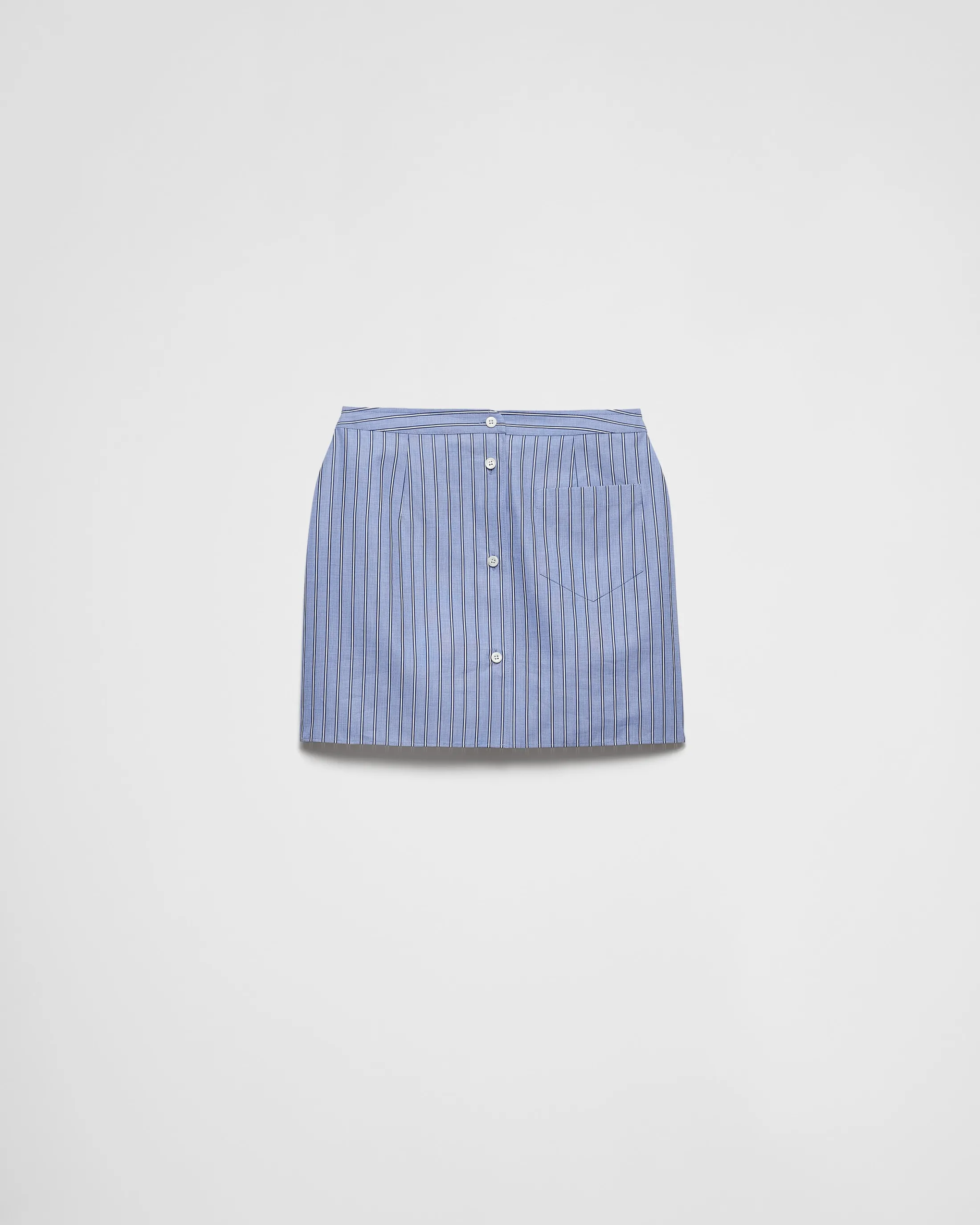 Prada Striped chambray miniskirt Navy Outlet