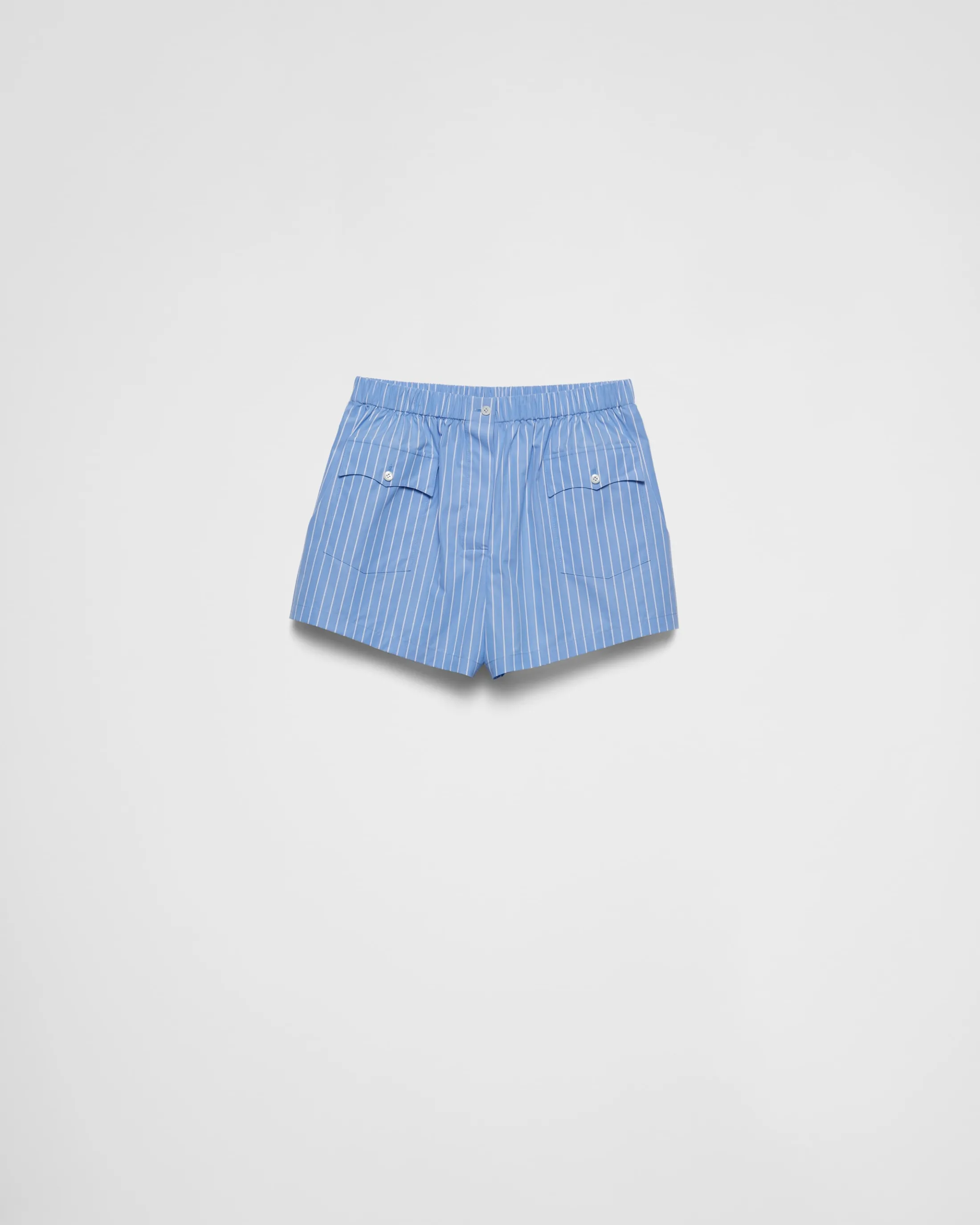 Prada Striped poplin shorts Sapphireblue Shop