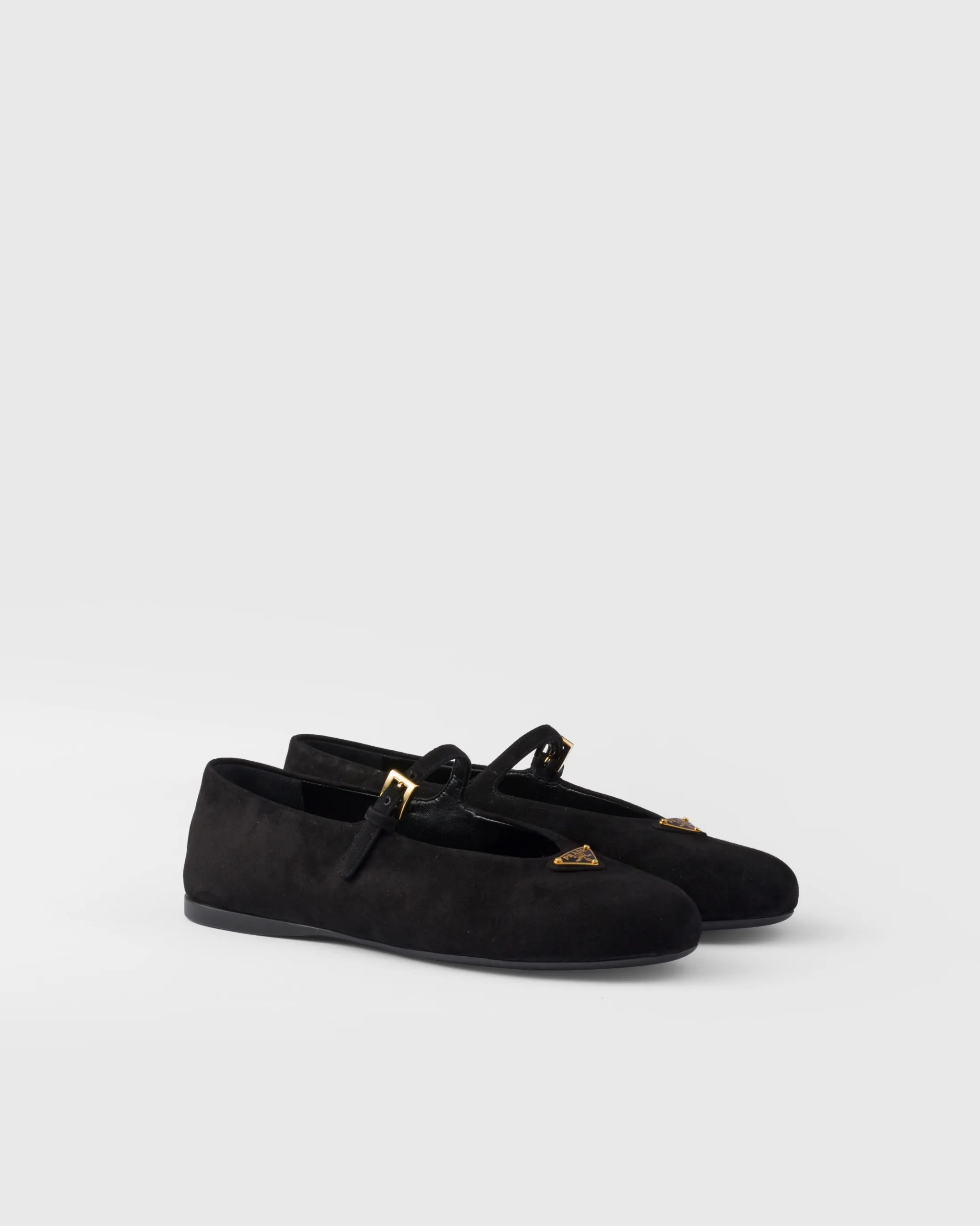 Prada Suede ballerinas Black Cheap