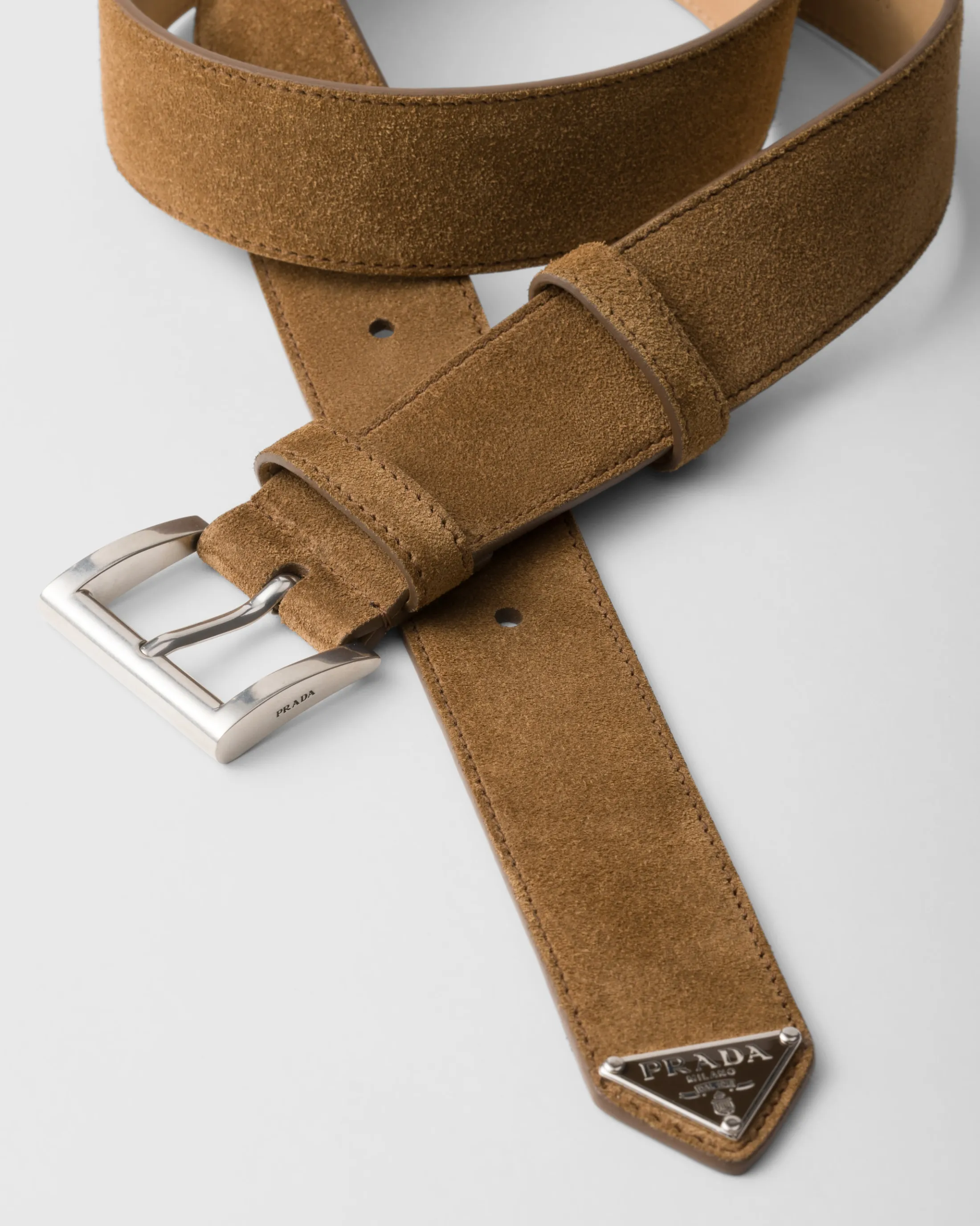 Prada Suede belt Lightbrown Best