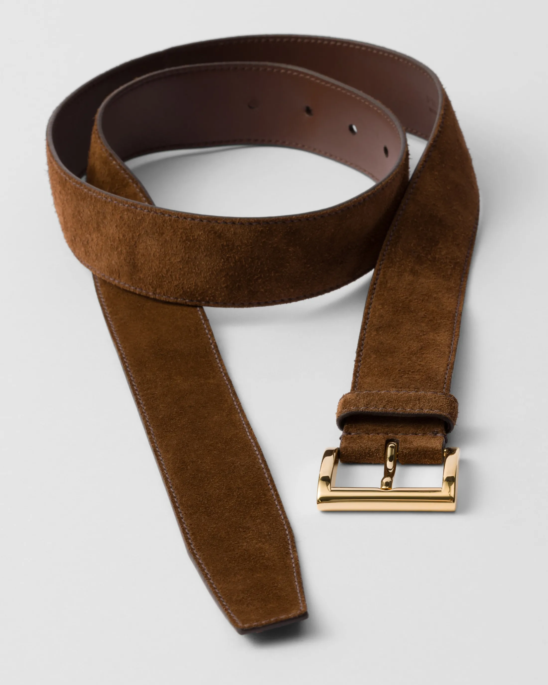 Prada Suede belt Cocoabrown Best Sale