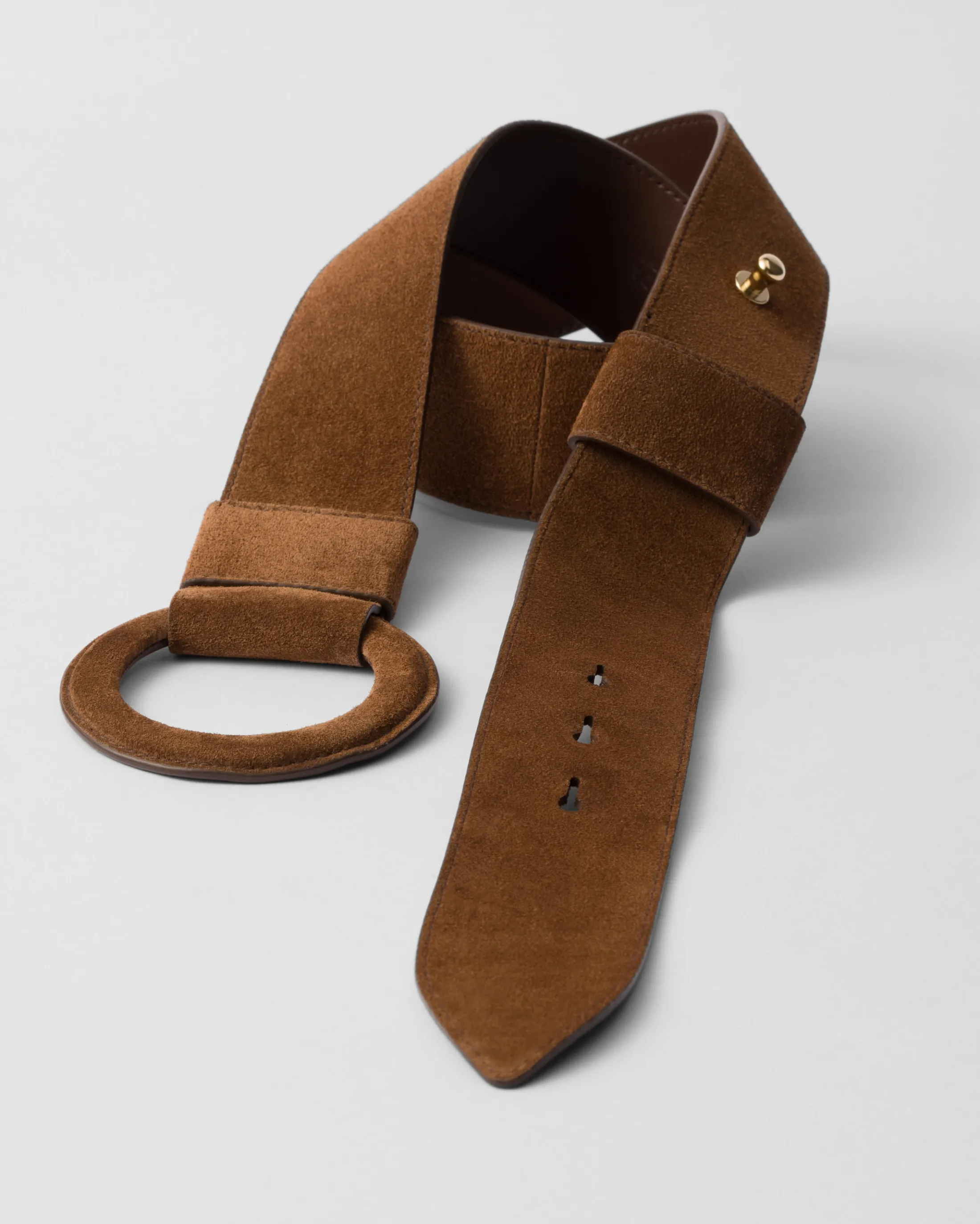 Prada Suede belt Cocoabrown Outlet