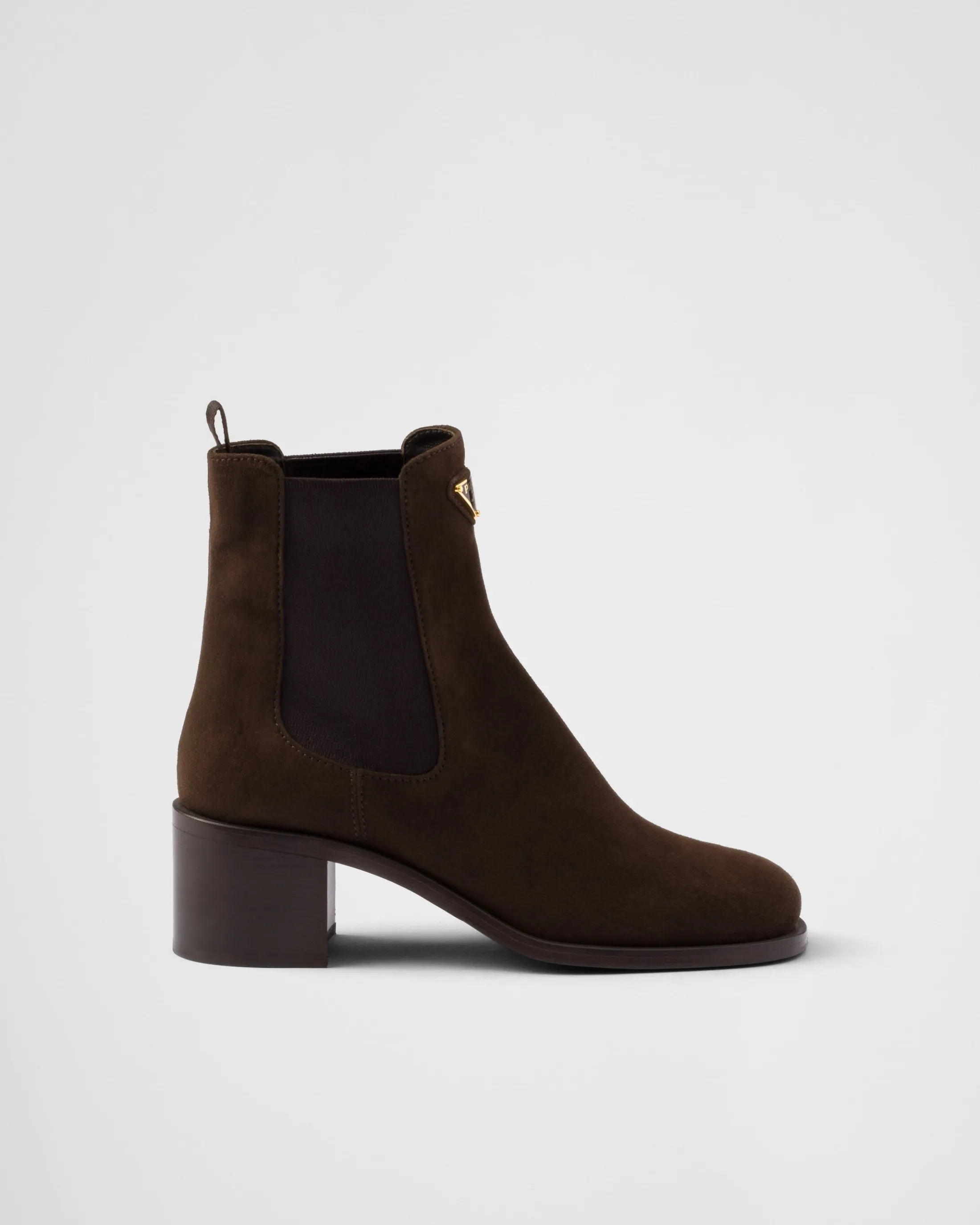 Prada Suede booties Darkbrown New