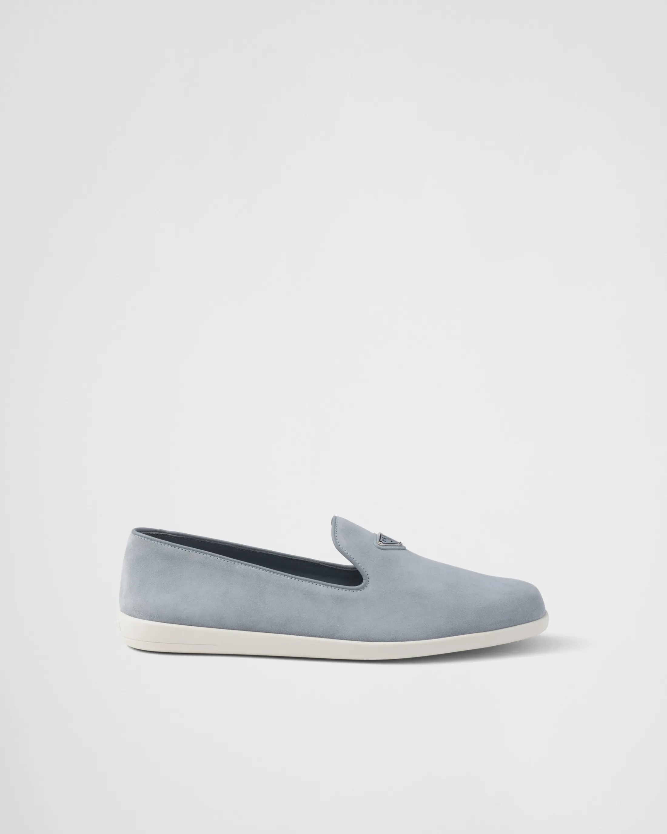 Prada Suede calf leather slip-ons Astralblue Discount