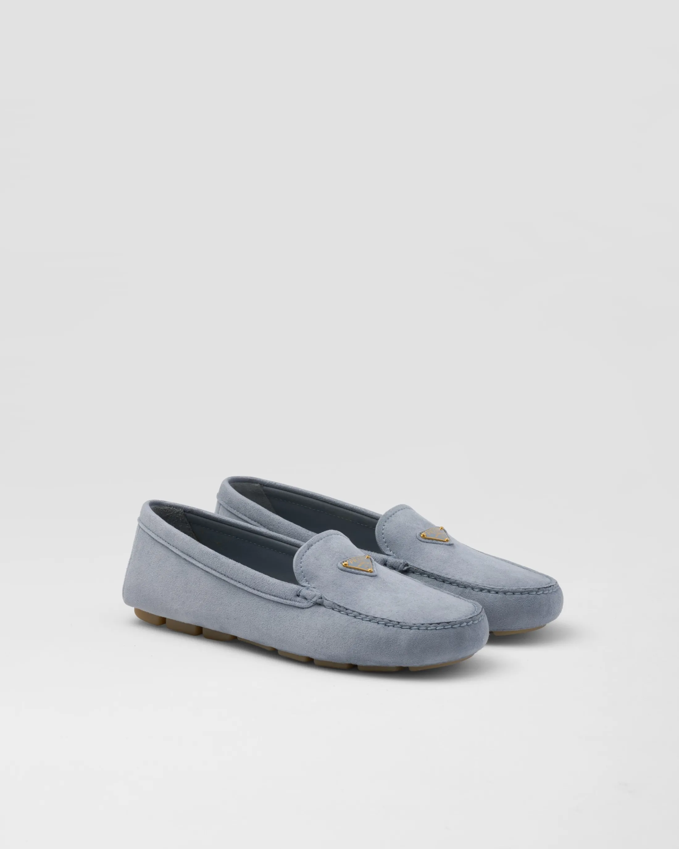 Prada Suede driving loafers Astralblue Sale