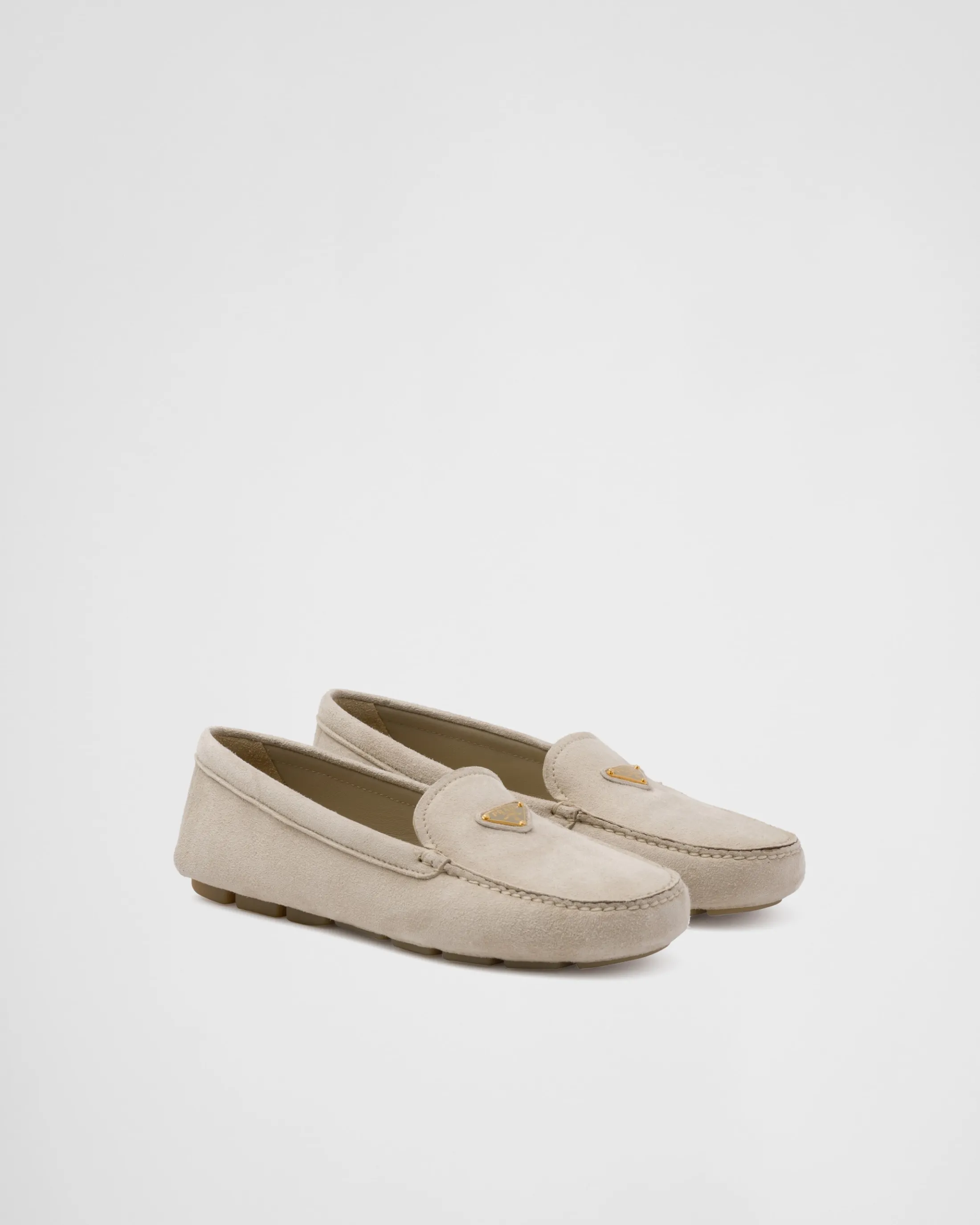 Prada Suede driving loafers Pumicestone Fashion