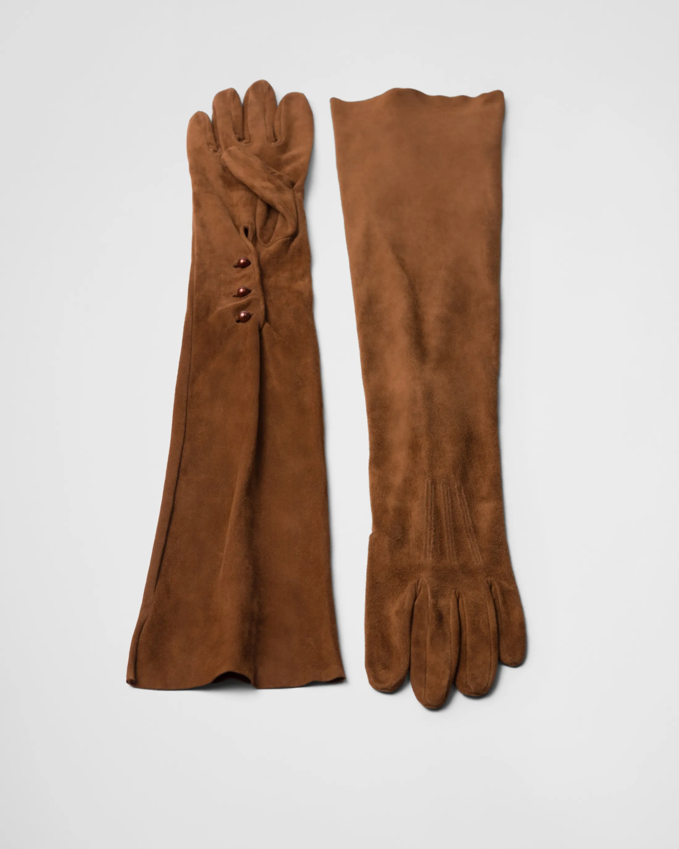 Prada Suede gloves Palisander Cheap