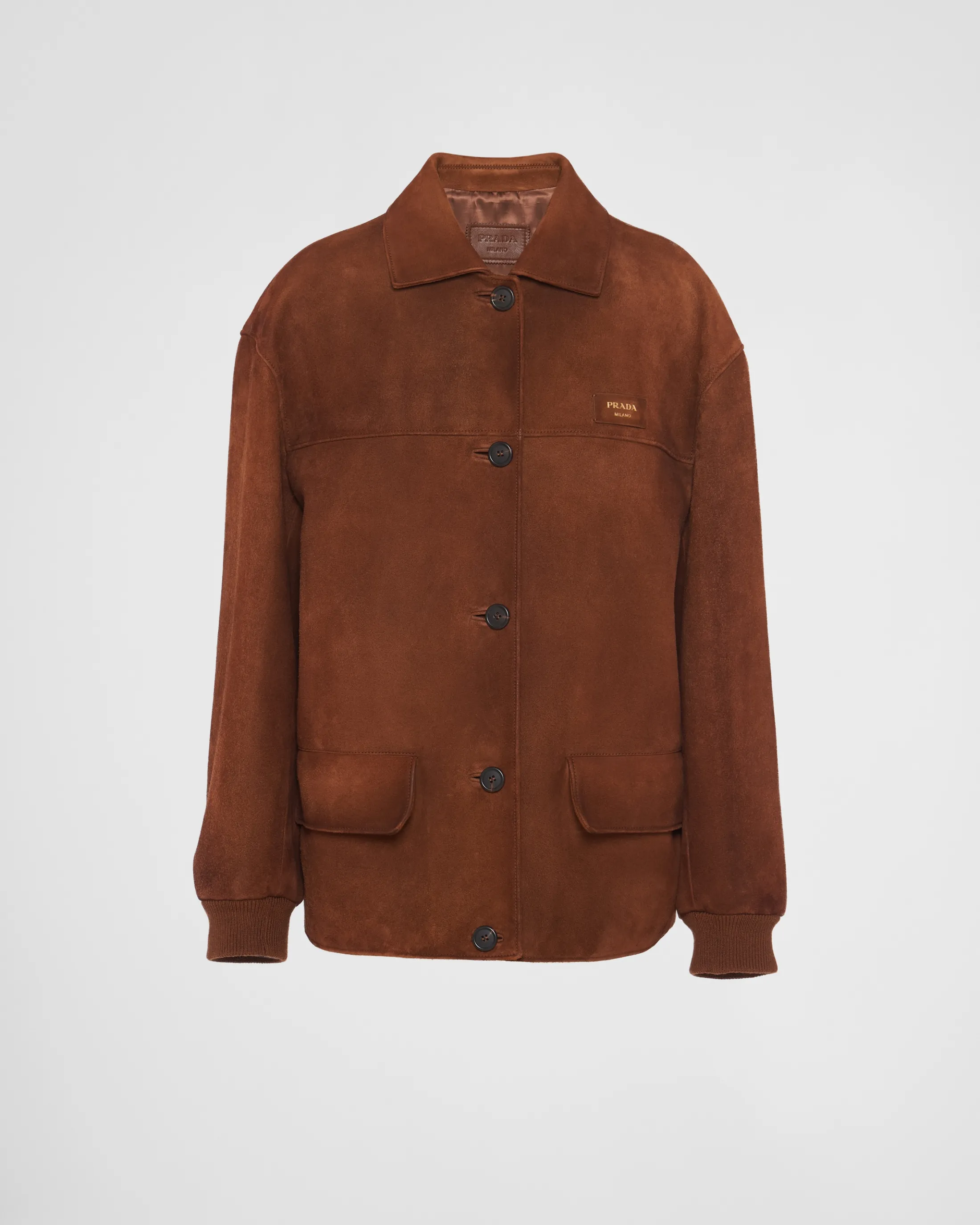 Prada Suede jacket Oak Discount