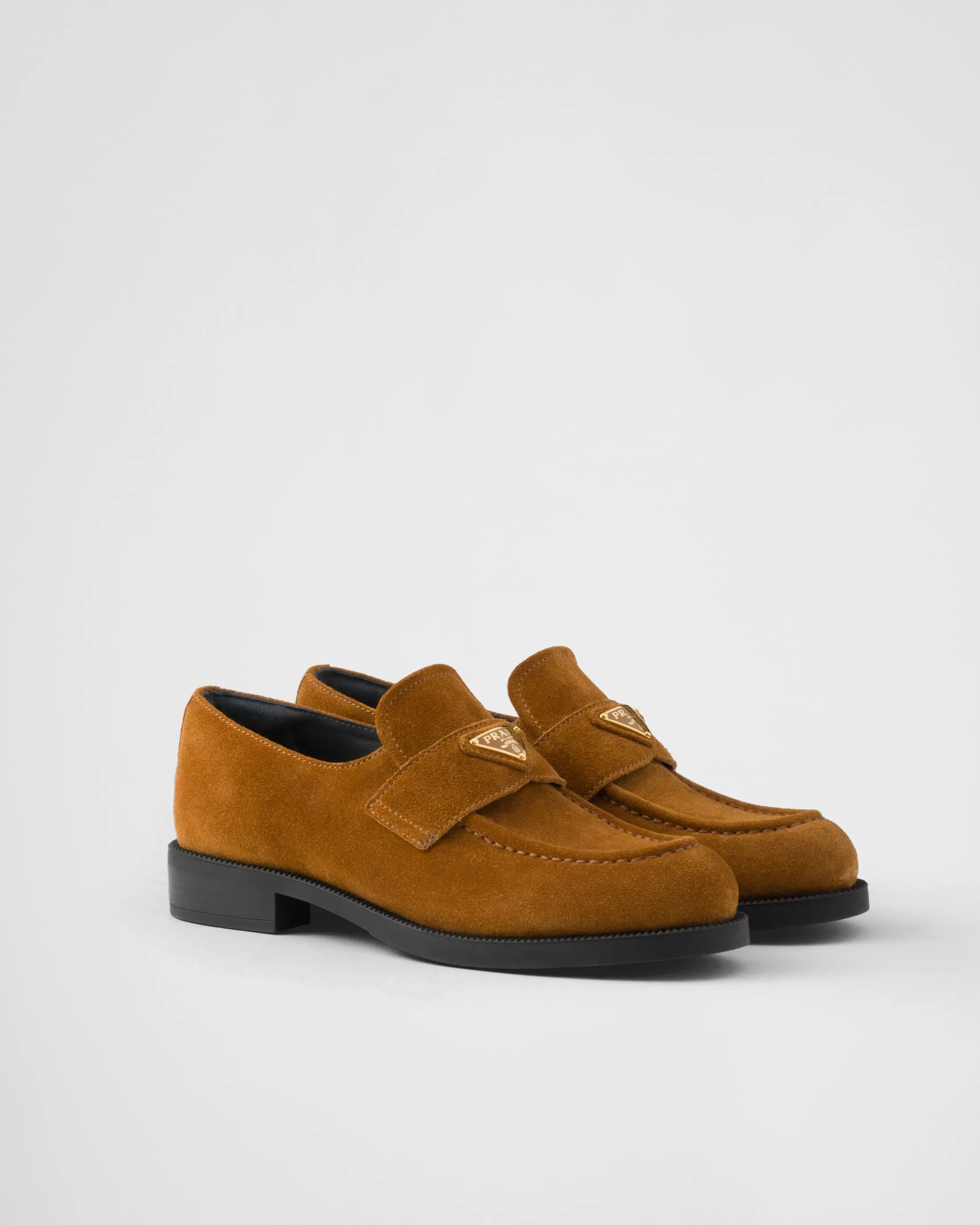 Prada Suede loafers Cognac Cheap