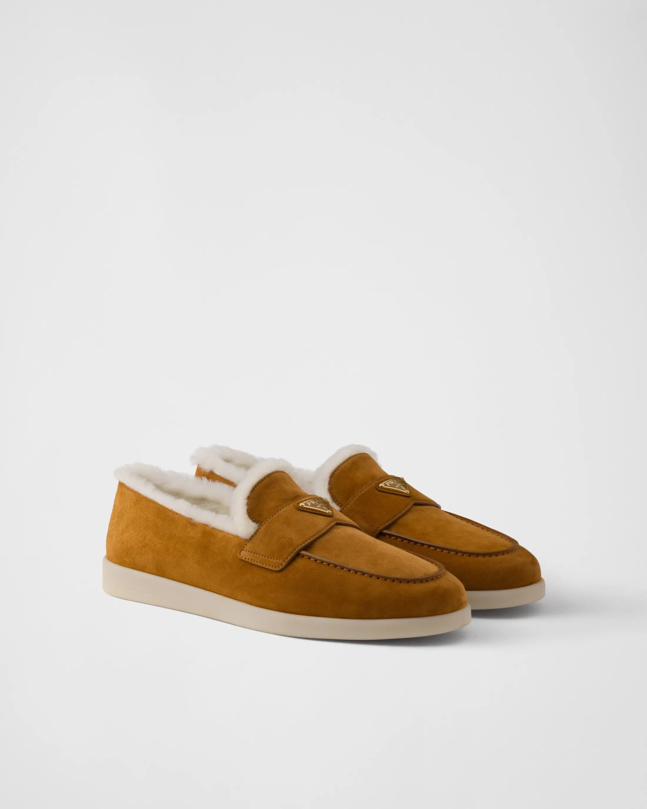 Prada Suede loafers Cognac New