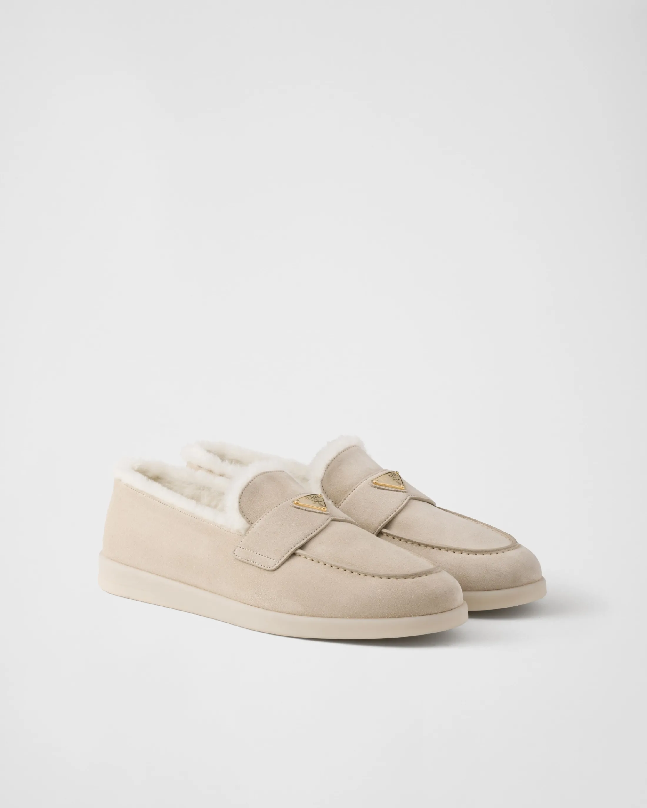 Prada Suede loafers Desertbeige Shop