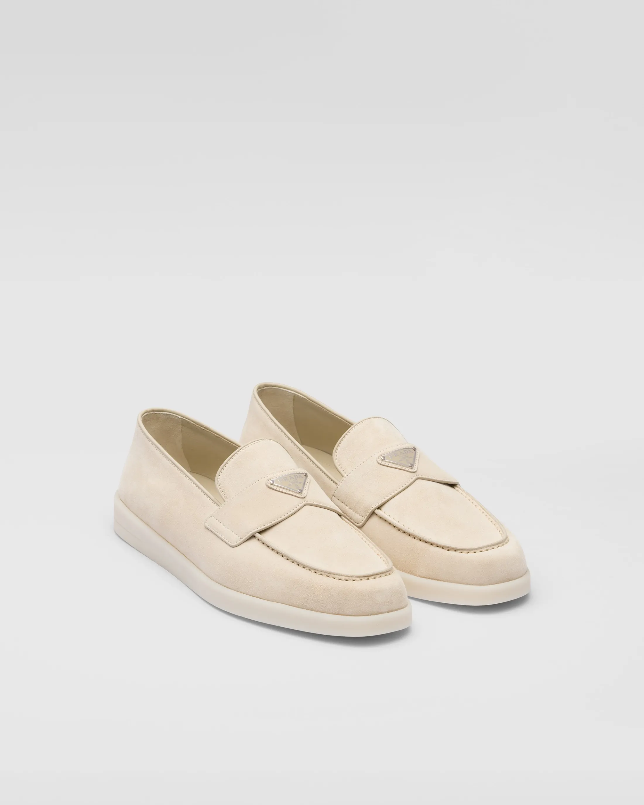 Prada Suede loafers Desertbeige Cheap