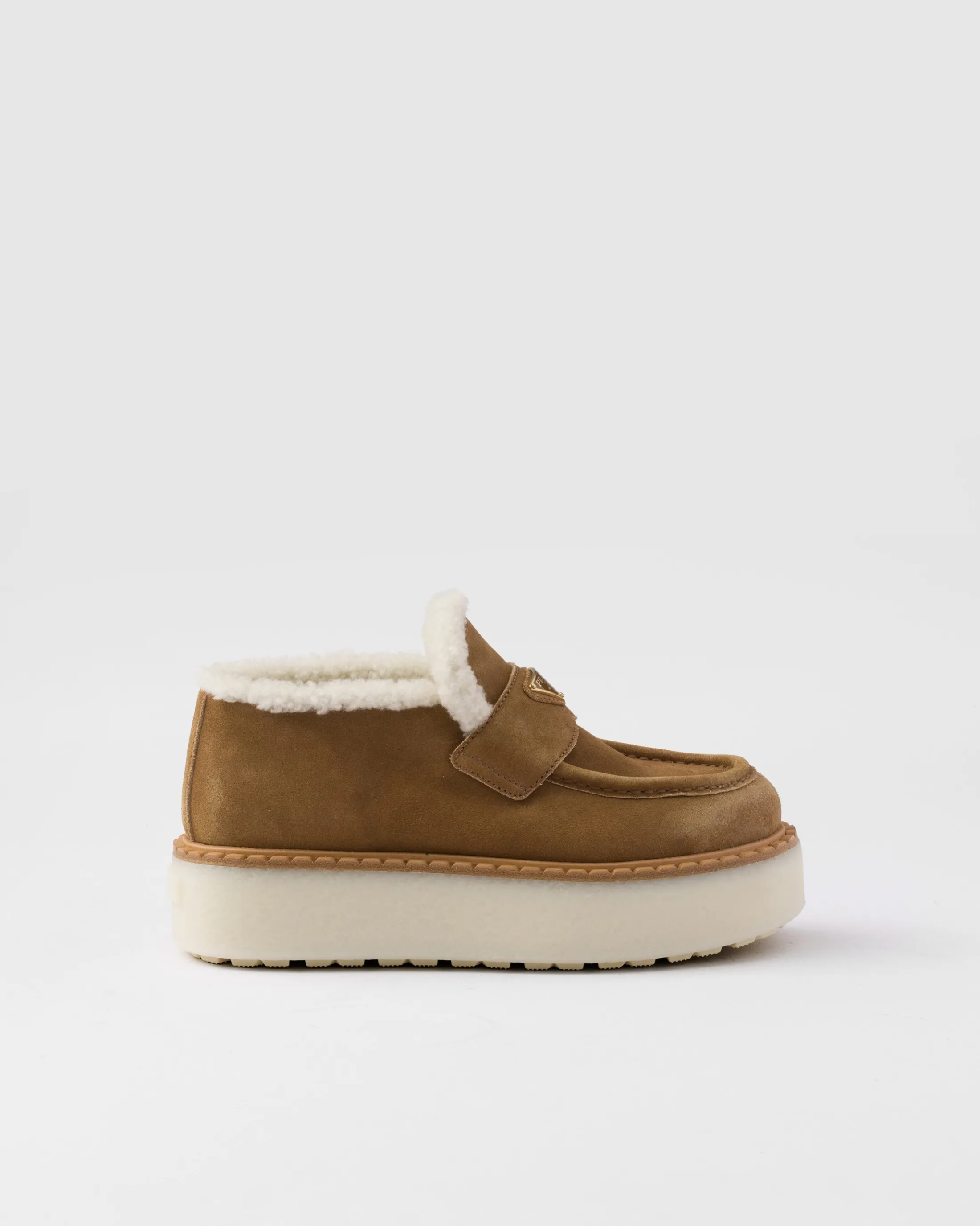 Prada Suede loafers Cinnamon Discount