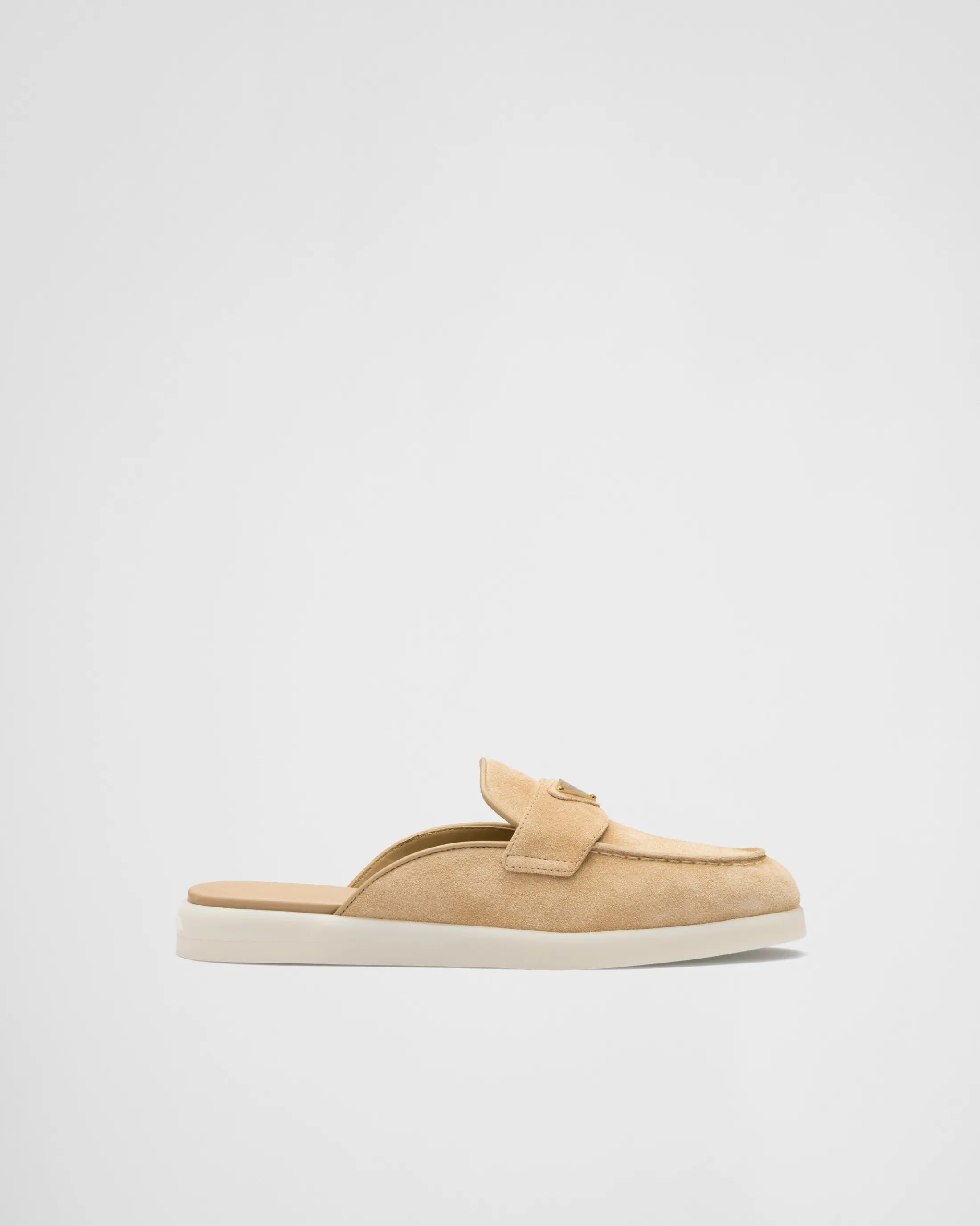 Prada Suede mules Ecru Clearance