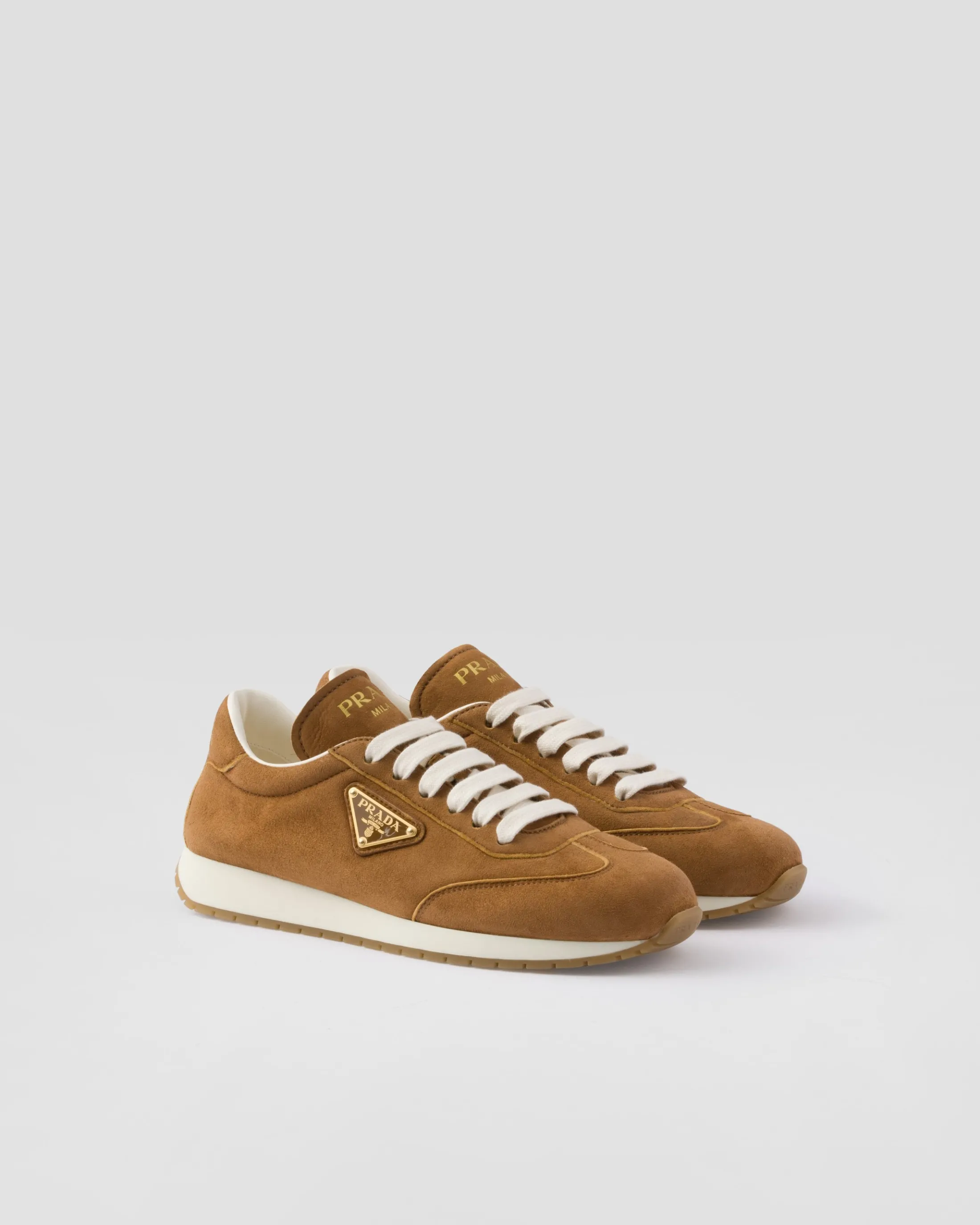 Prada Suede running sneakers Caramel Clearance