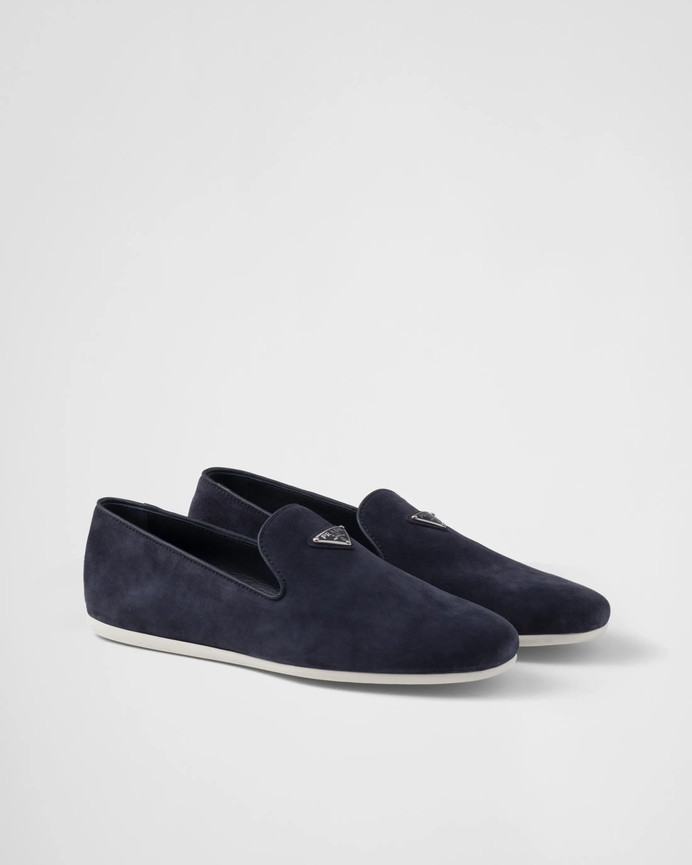 Prada Suede slip-on shoes Navy Best Sale