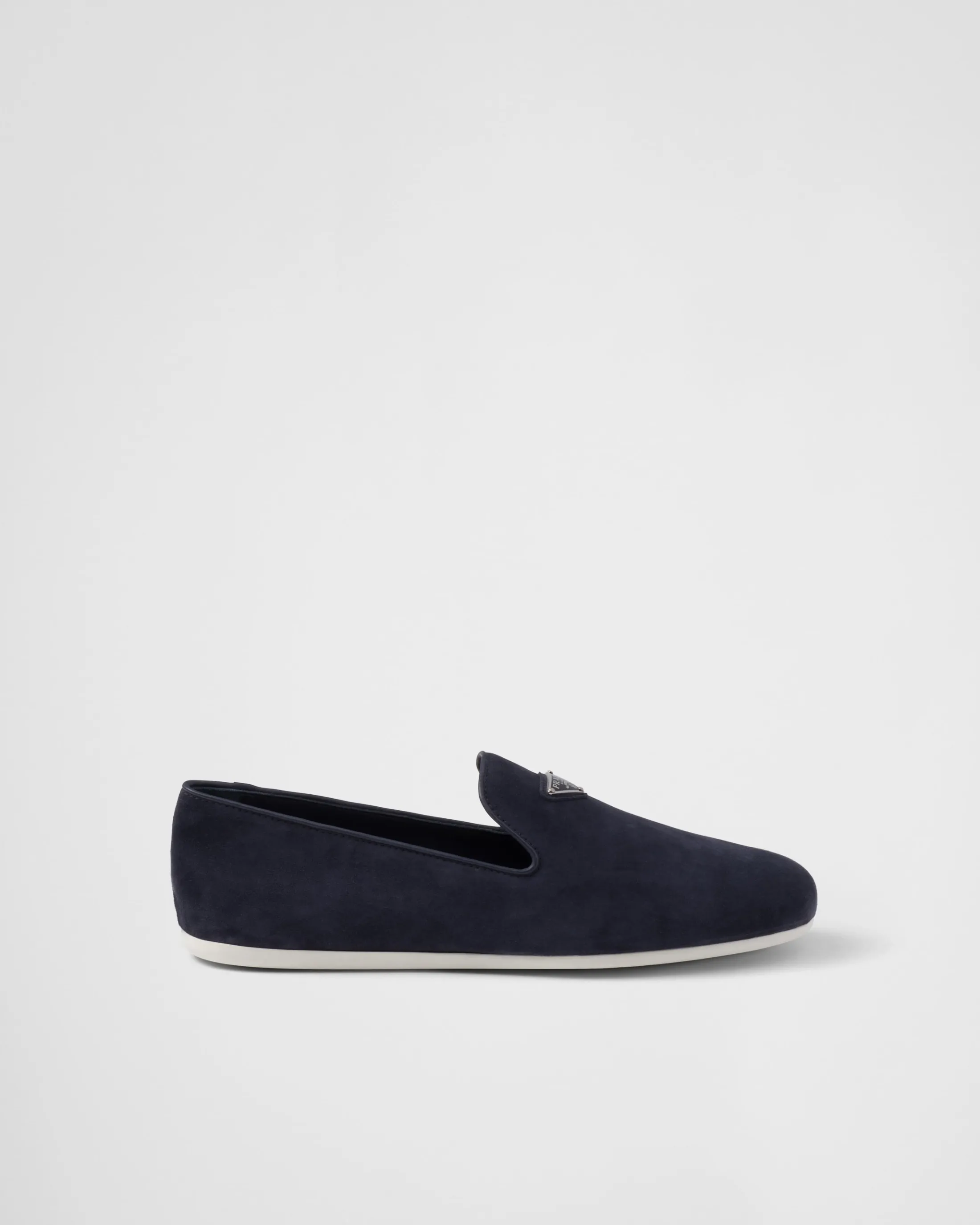 Prada Suede slip-on shoes Navy Best Sale