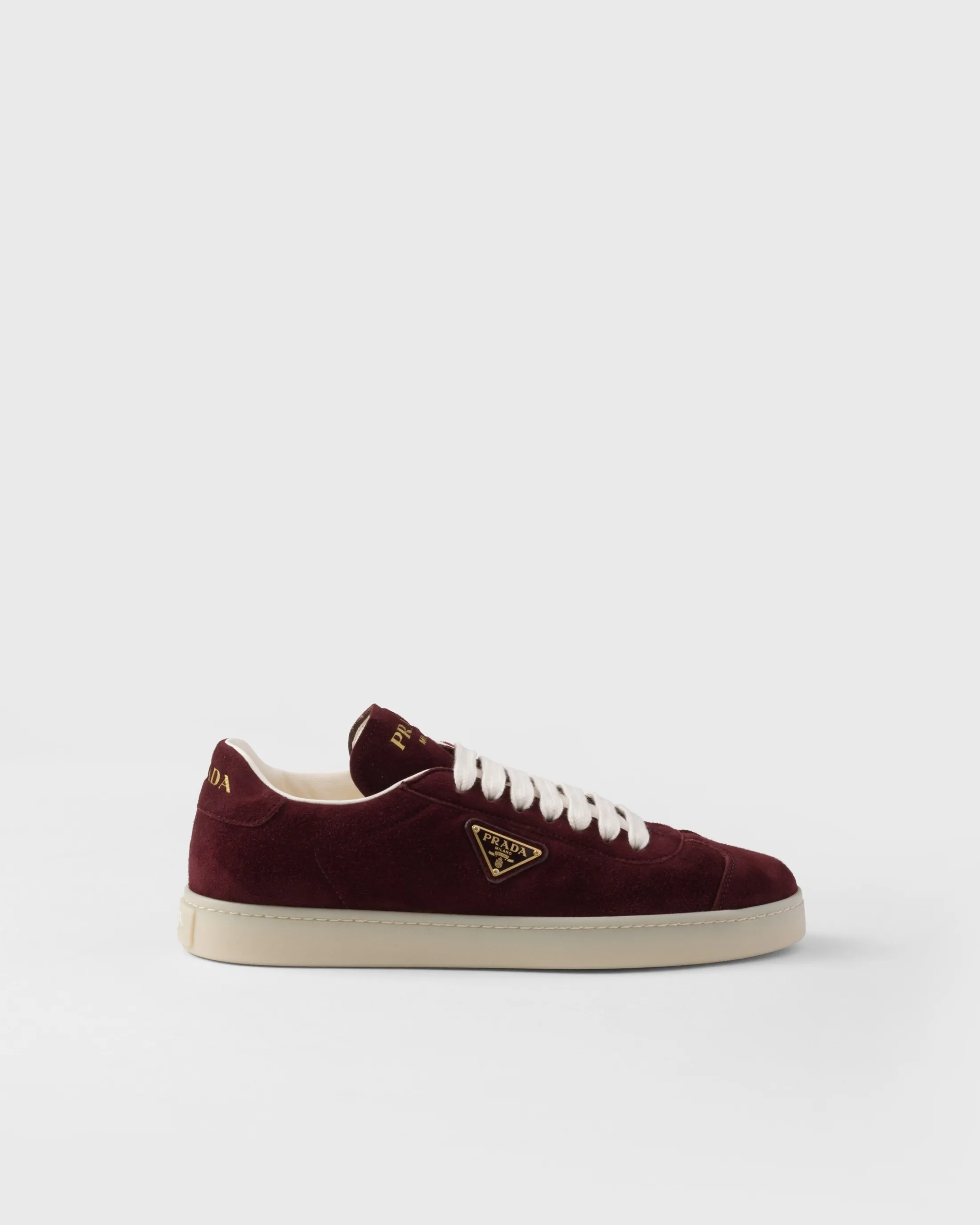 Prada Suede sneakers Burgundy Discount