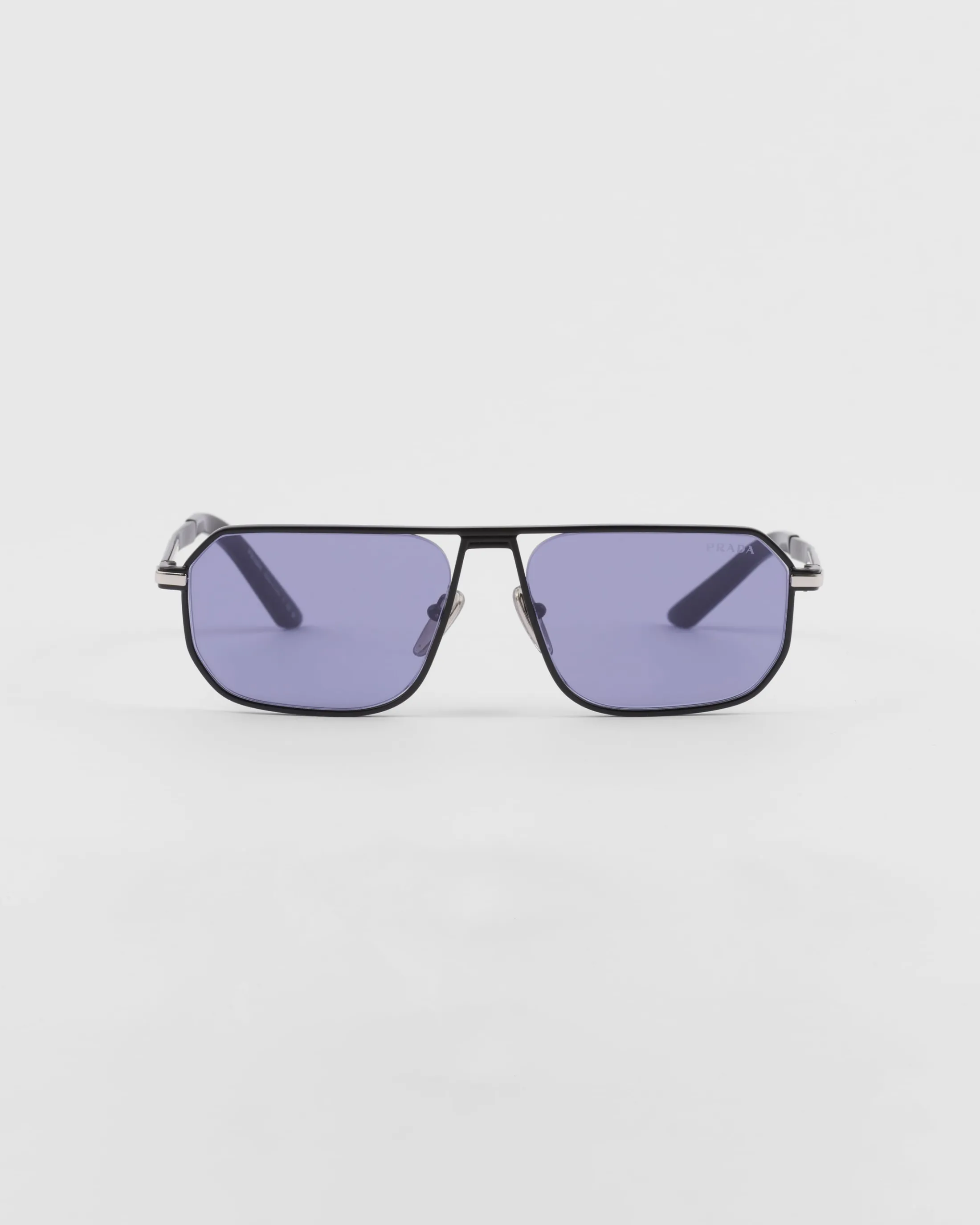 Prada Sunglasses with iconic metal plaque Irislenses Fashion