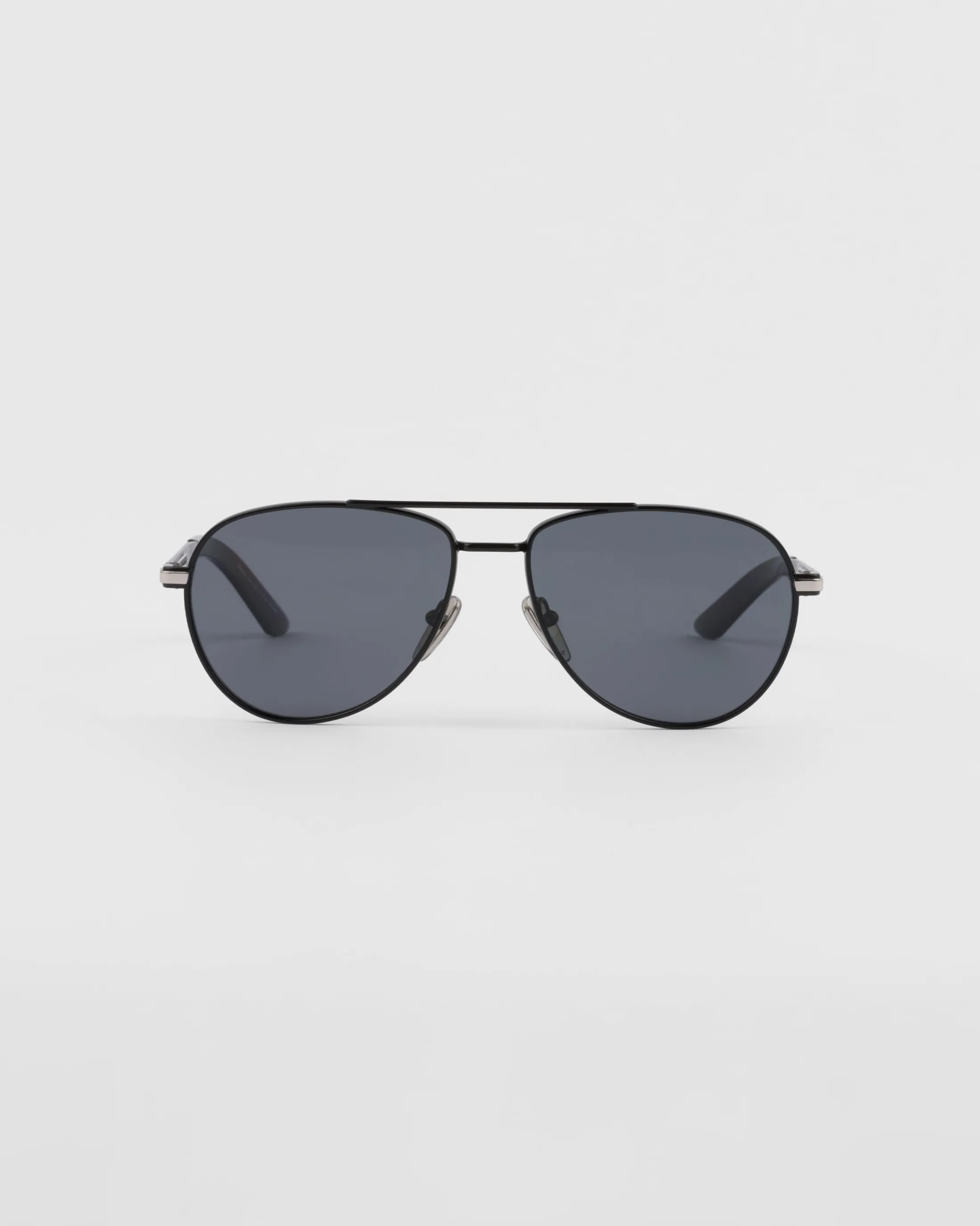 Prada Sunglasses with iconic metal plaque Polarizedblacklenses Best