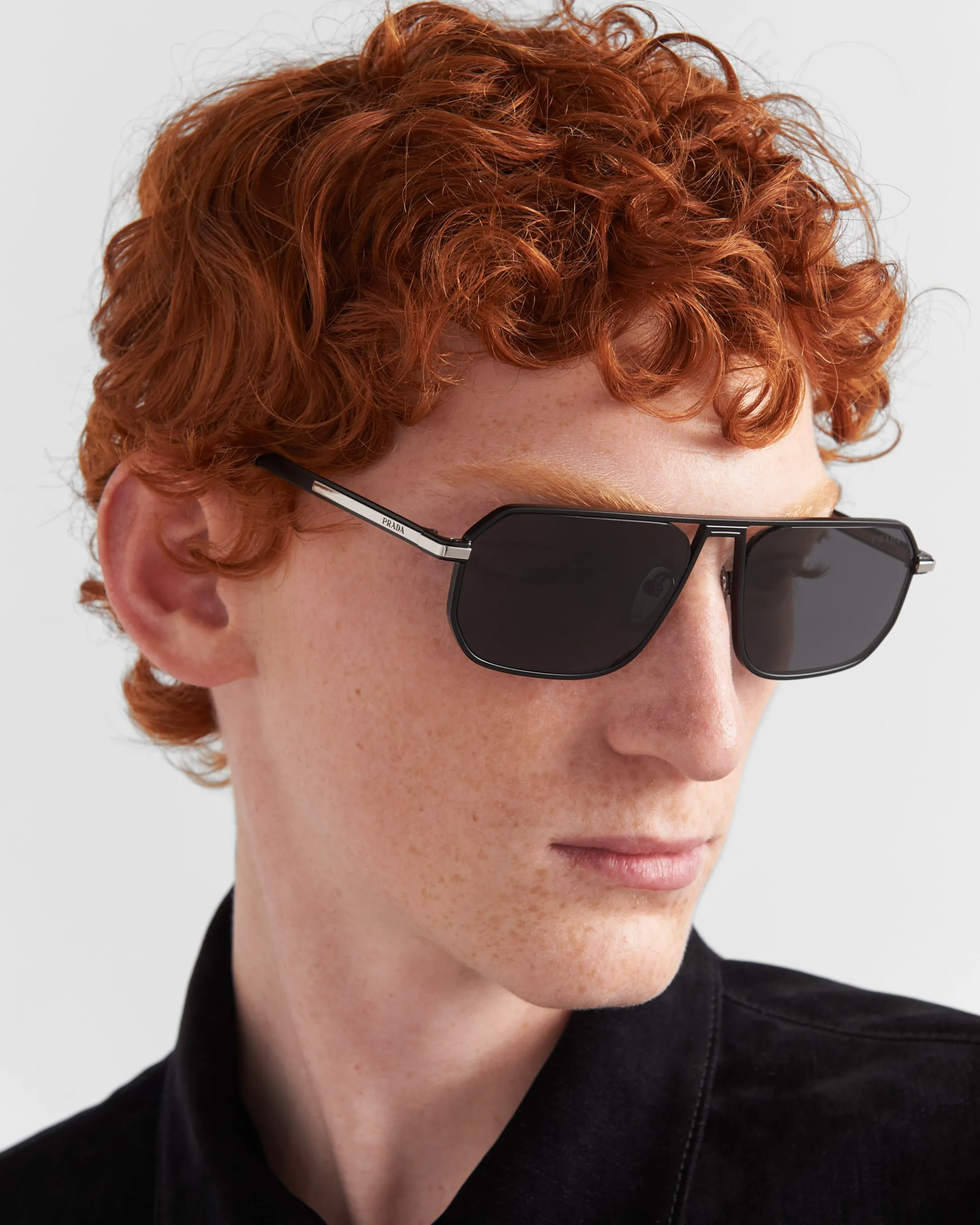 Prada Sunglasses with iconic metal plaque Slategraylenses Shop