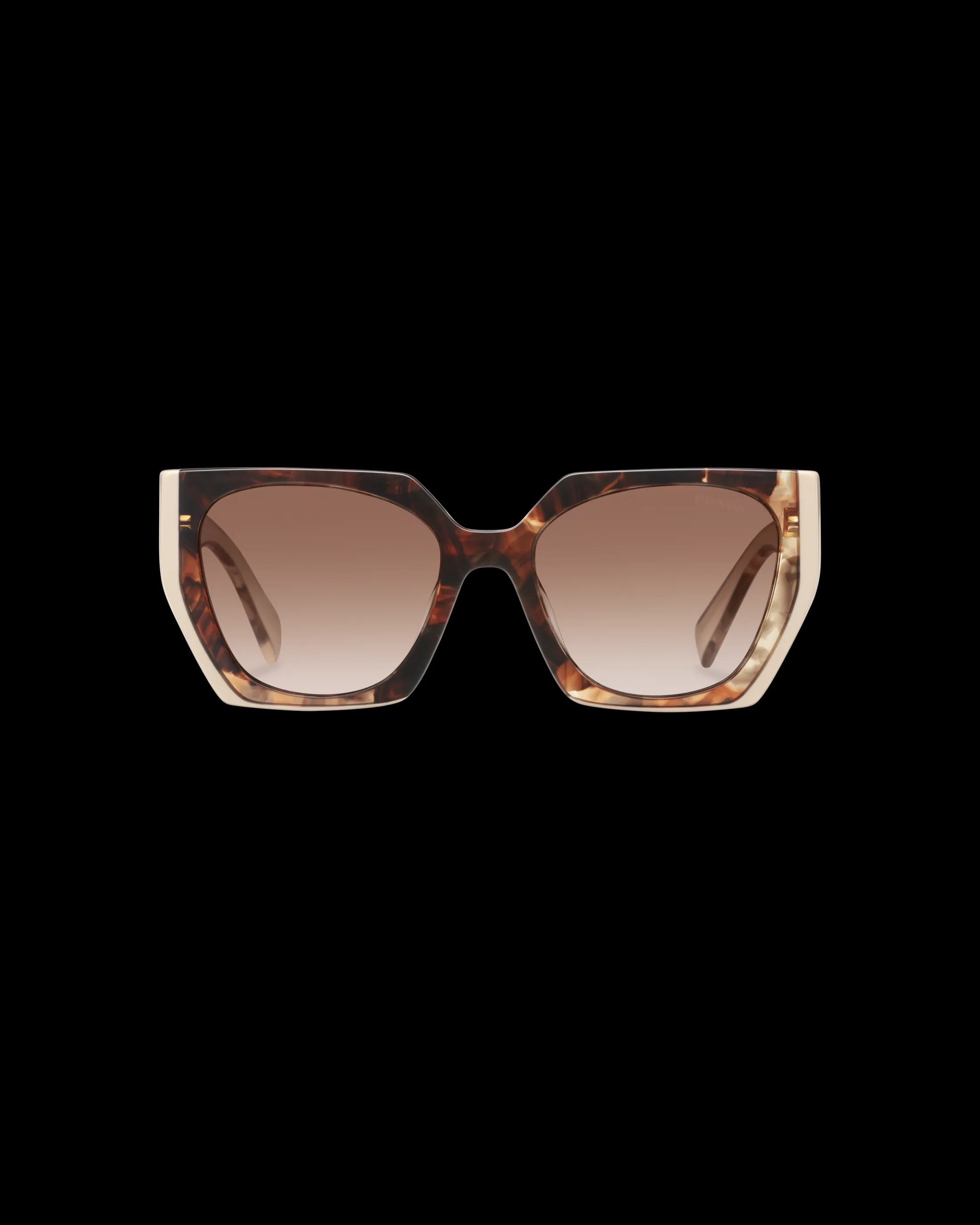 Prada Sunglasses with logo Opaquegradientdarkbrownlenses Hot