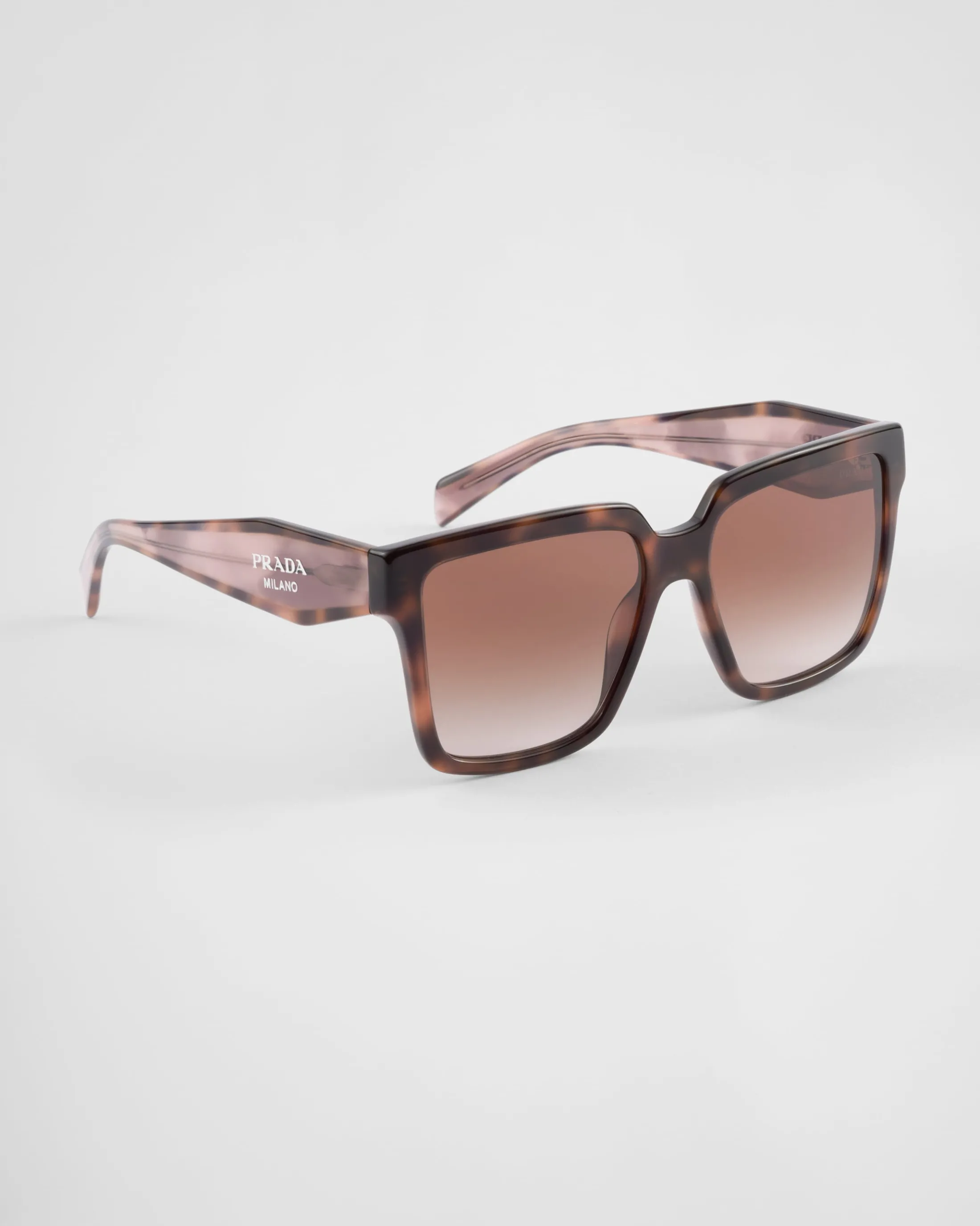 Prada Sunglasses with logo Opaquegradientdarkbrownlenses Clearance