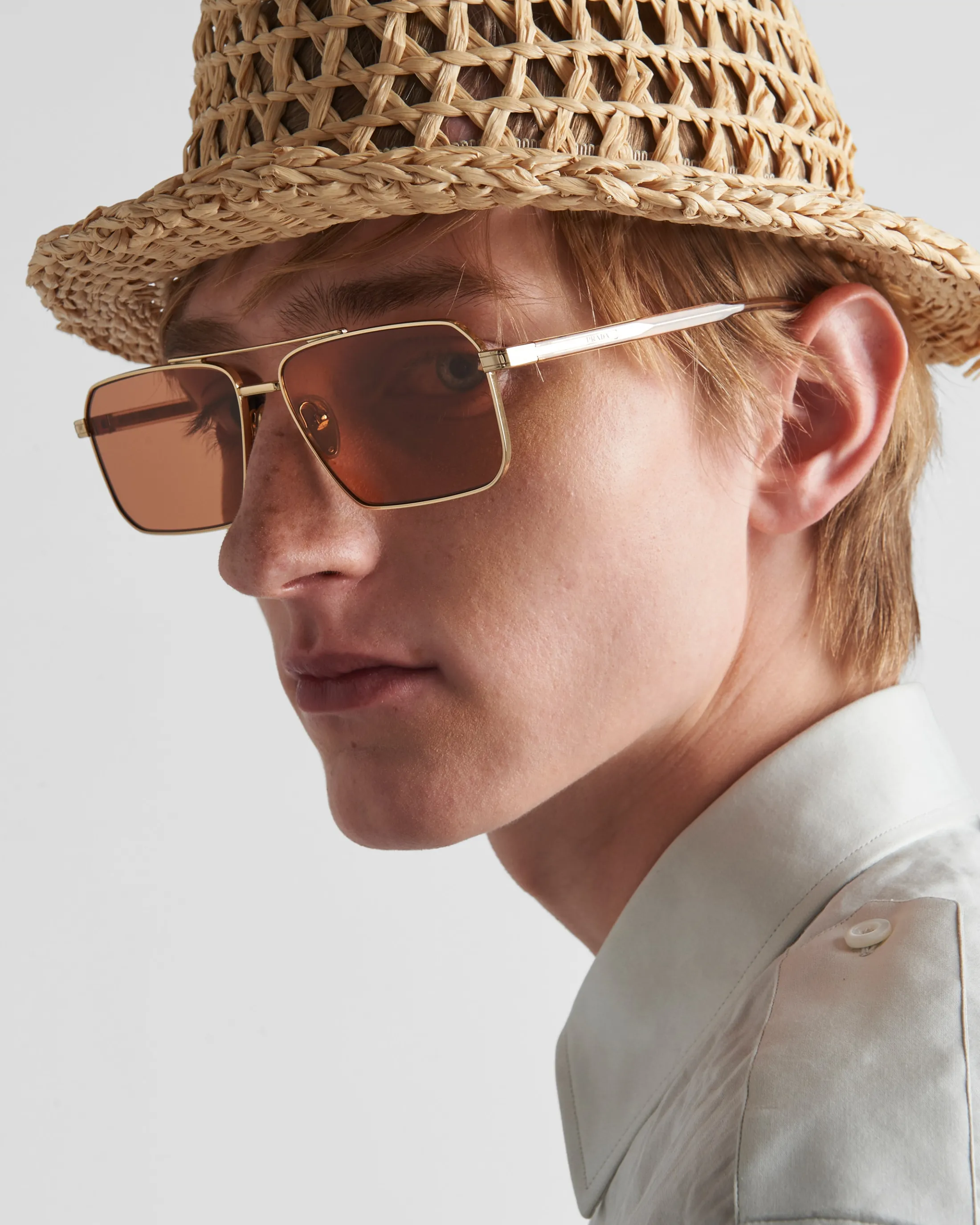 Prada Sunglasses with the logo Terracottalenses Sale