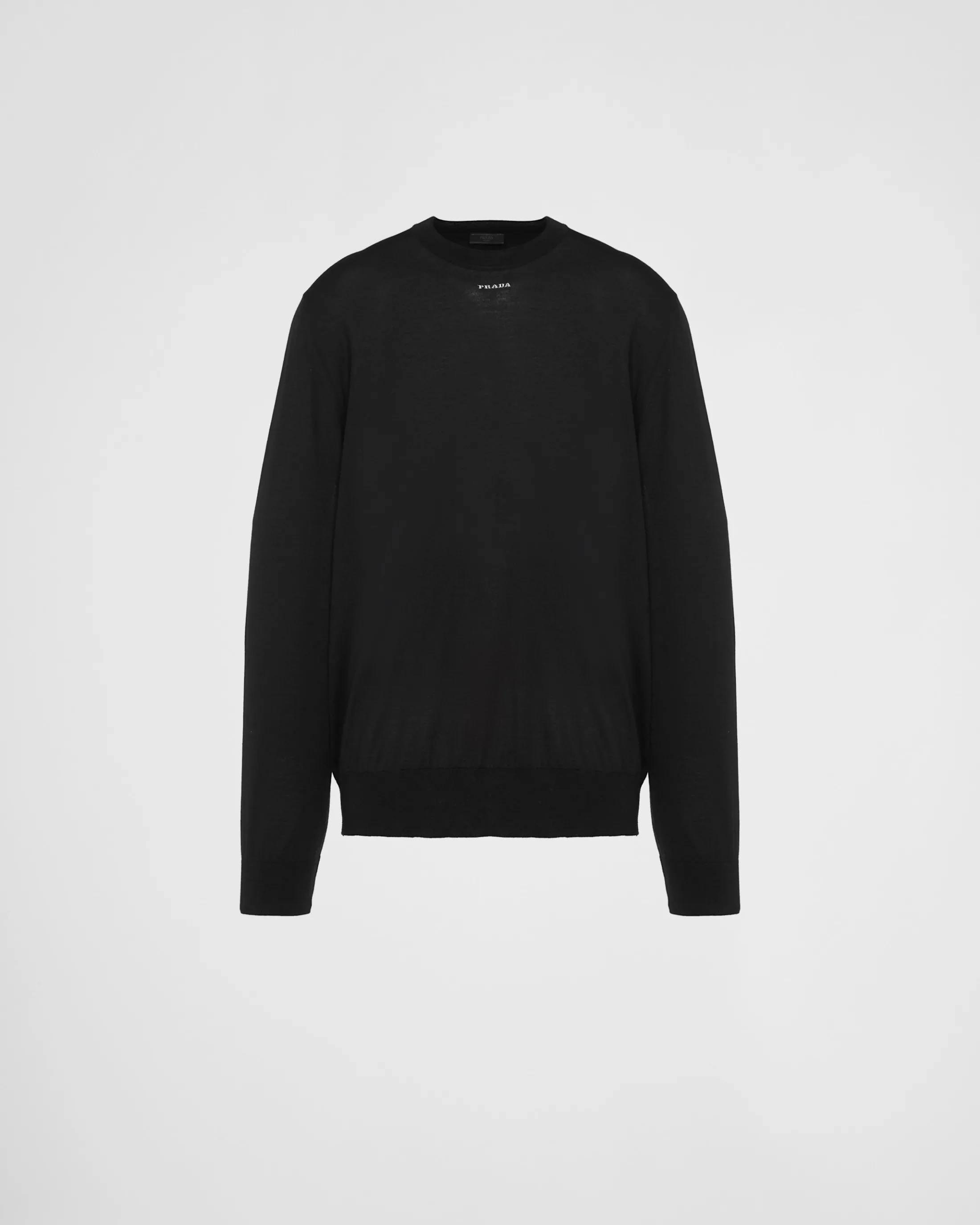 Prada Superfine wool sweater Black Outlet