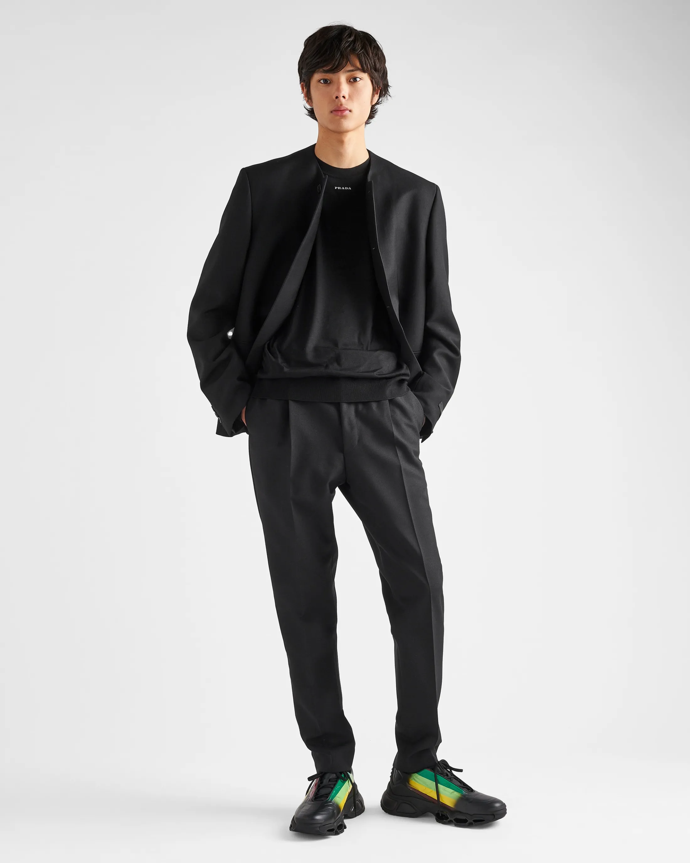 Prada Superfine wool sweater Black Outlet