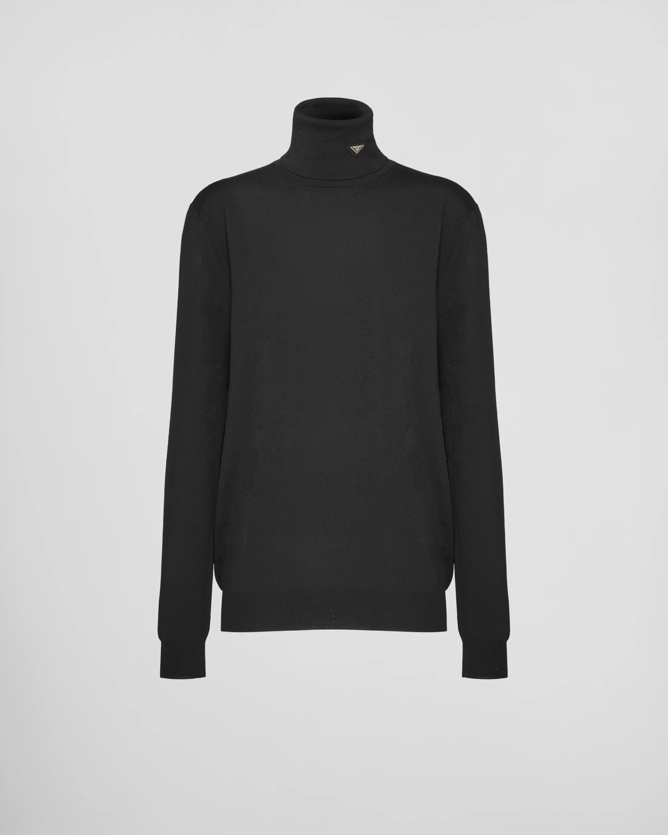 Prada Superfine wool turtleneck sweater Black Hot