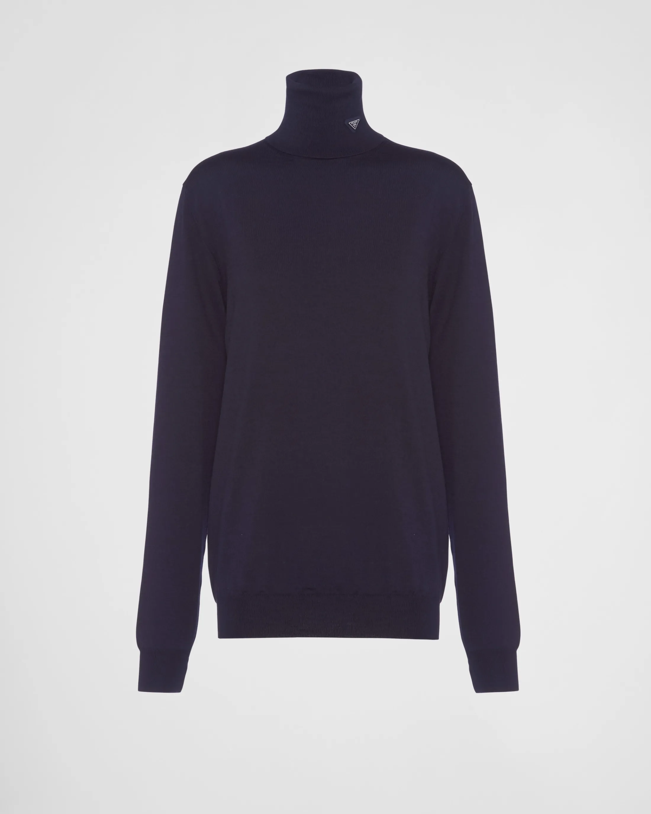 Prada Superfine wool turtleneck sweater Navy Cheap