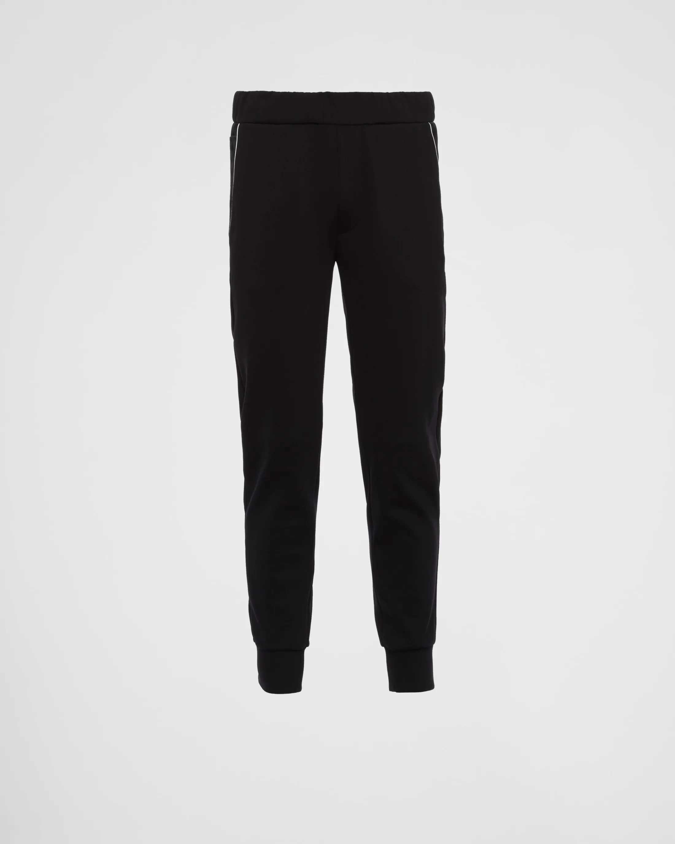 Prada Sweatpants with Re-Nylon details Black/white Cheap