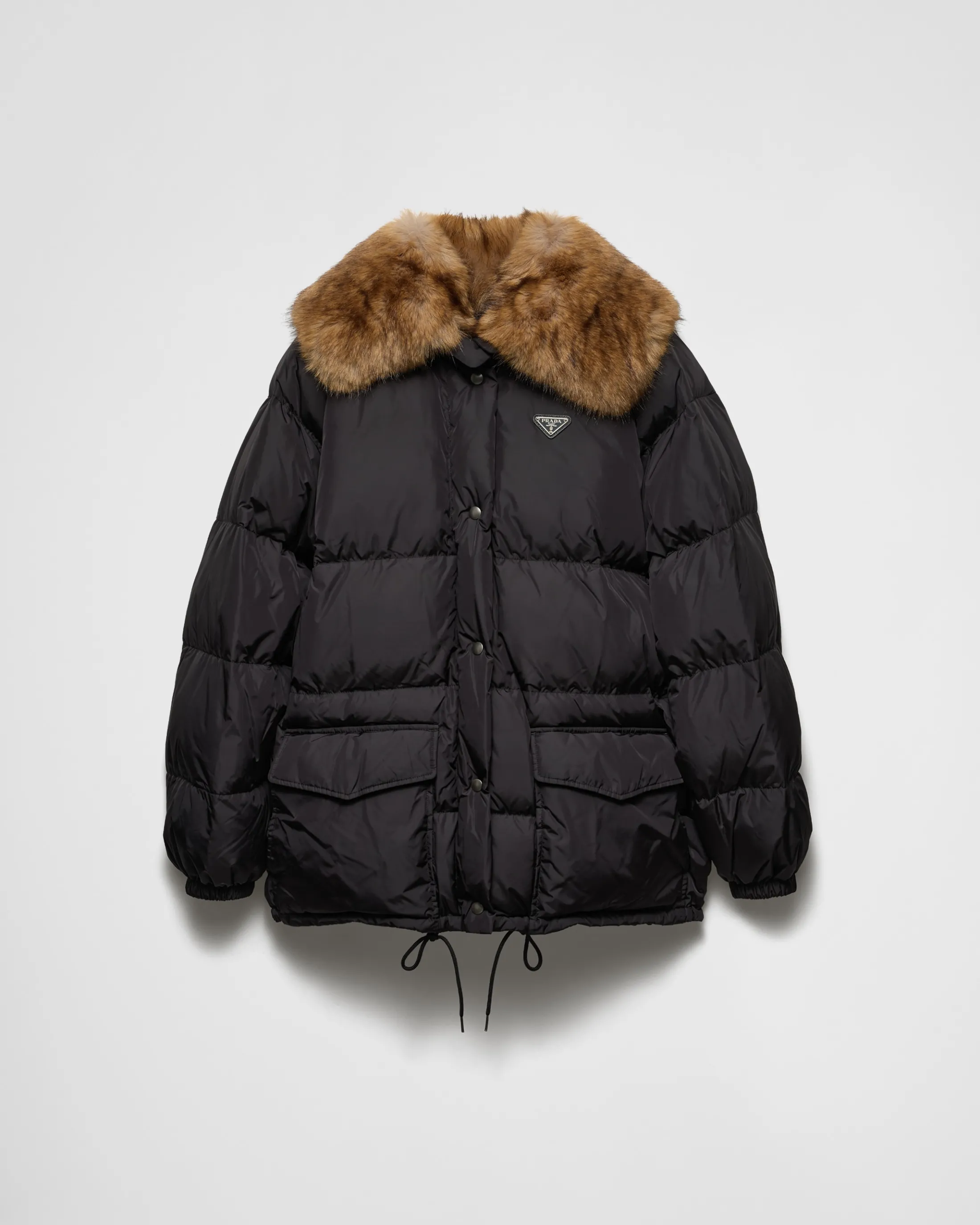 Prada Tech canvas down jacket Black Sale