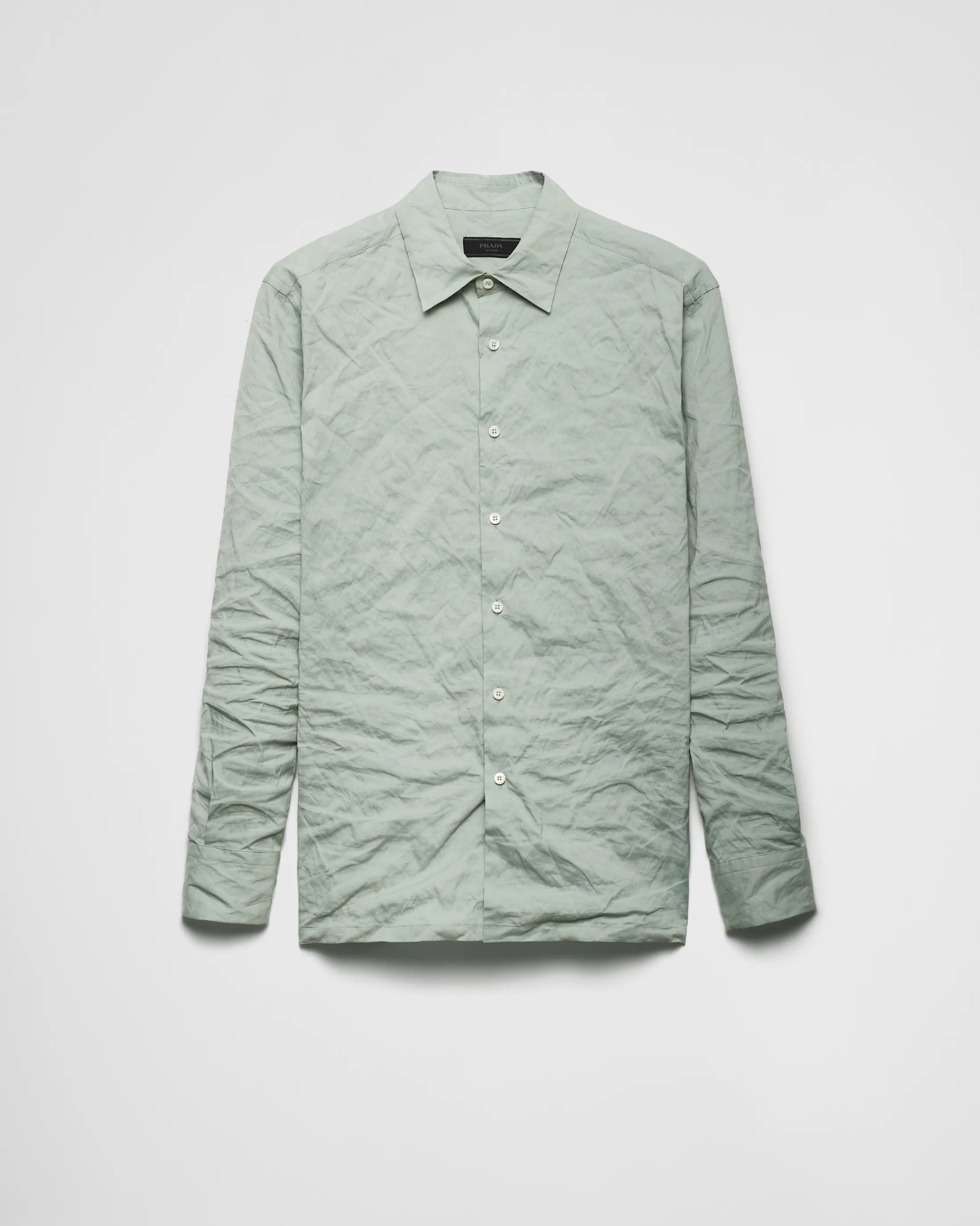 Prada Technical cotton shirt Agave Hot