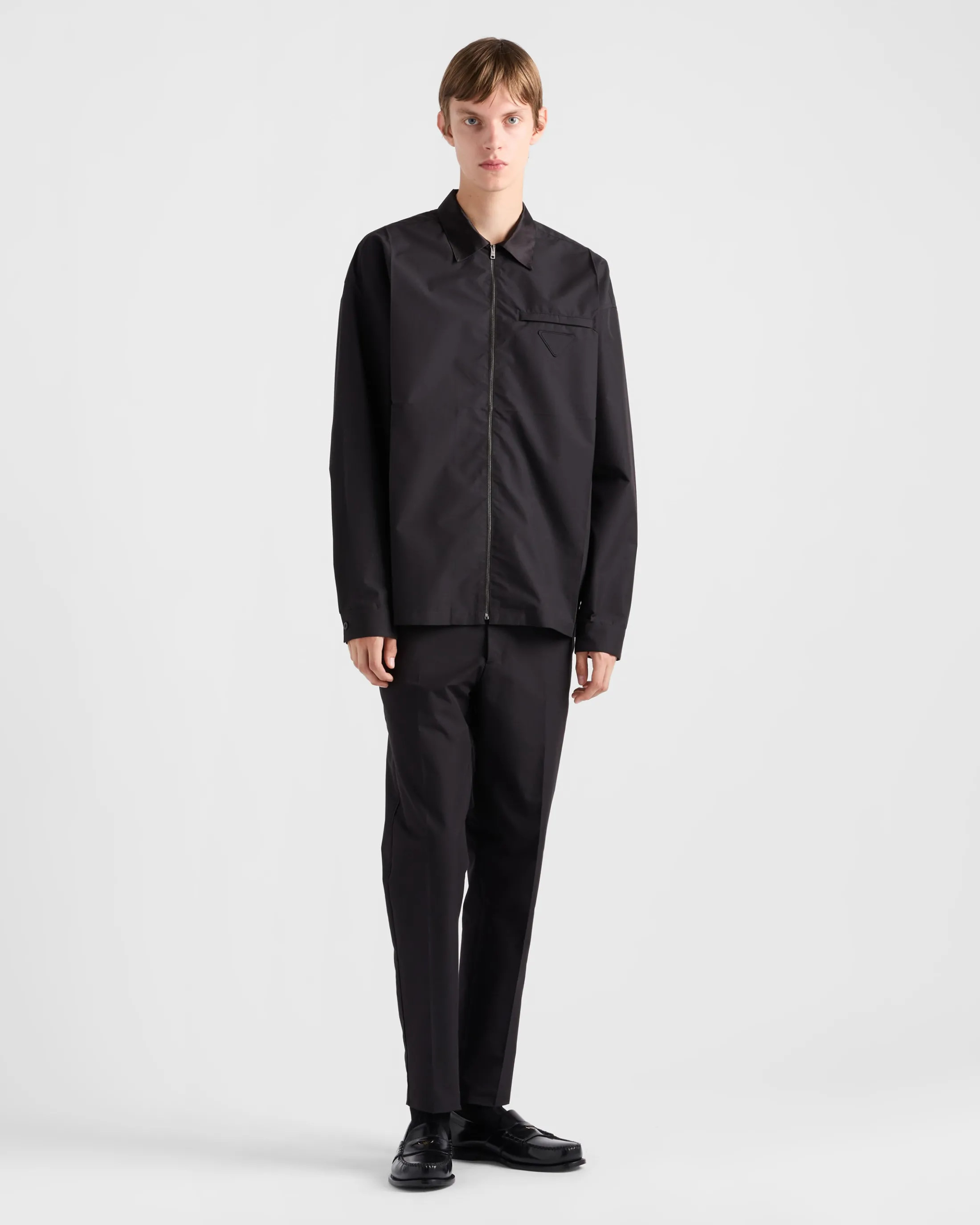 Prada Technical cotton shirt Black Clearance